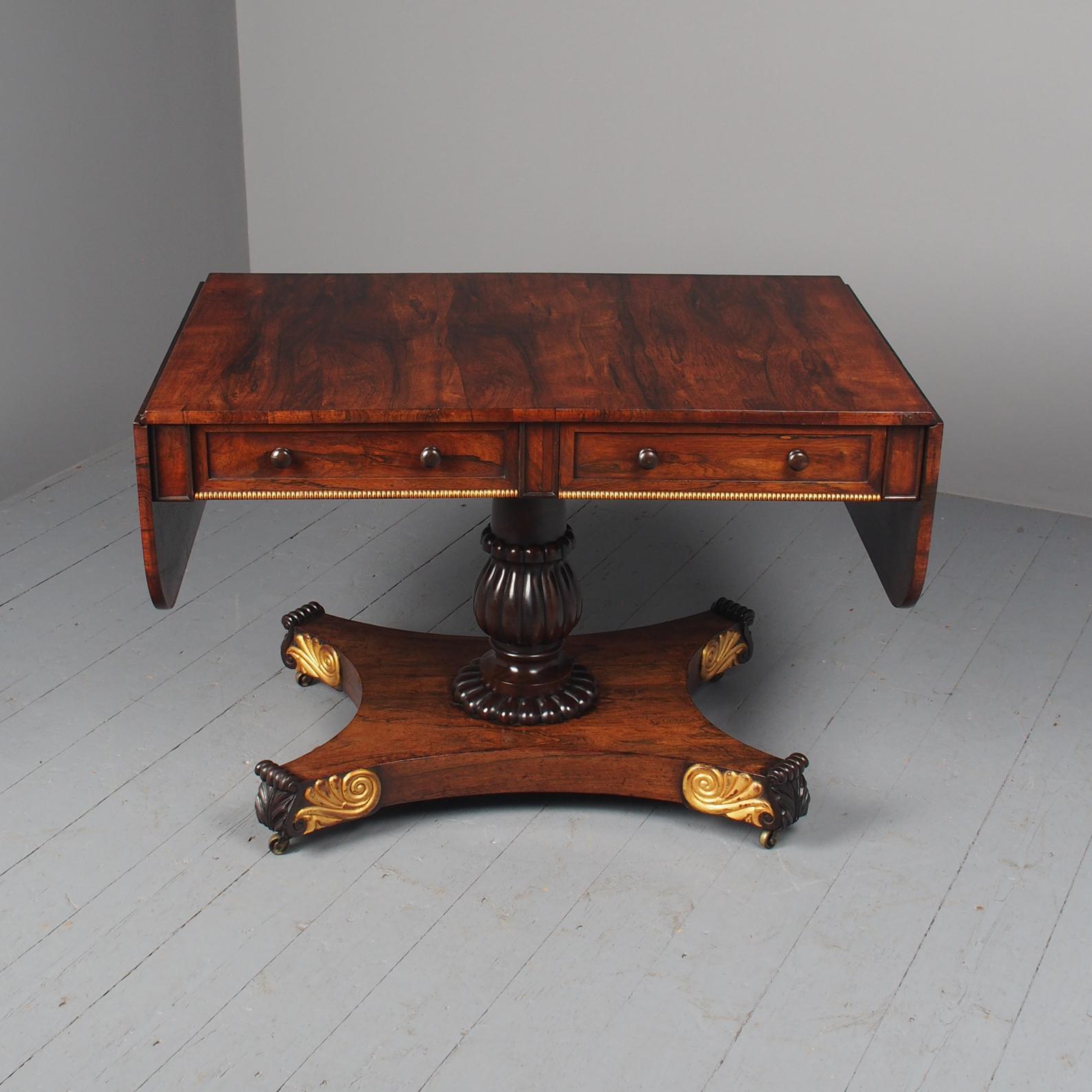 Antique Regency Rosewood Sofa Table (1 of 14)