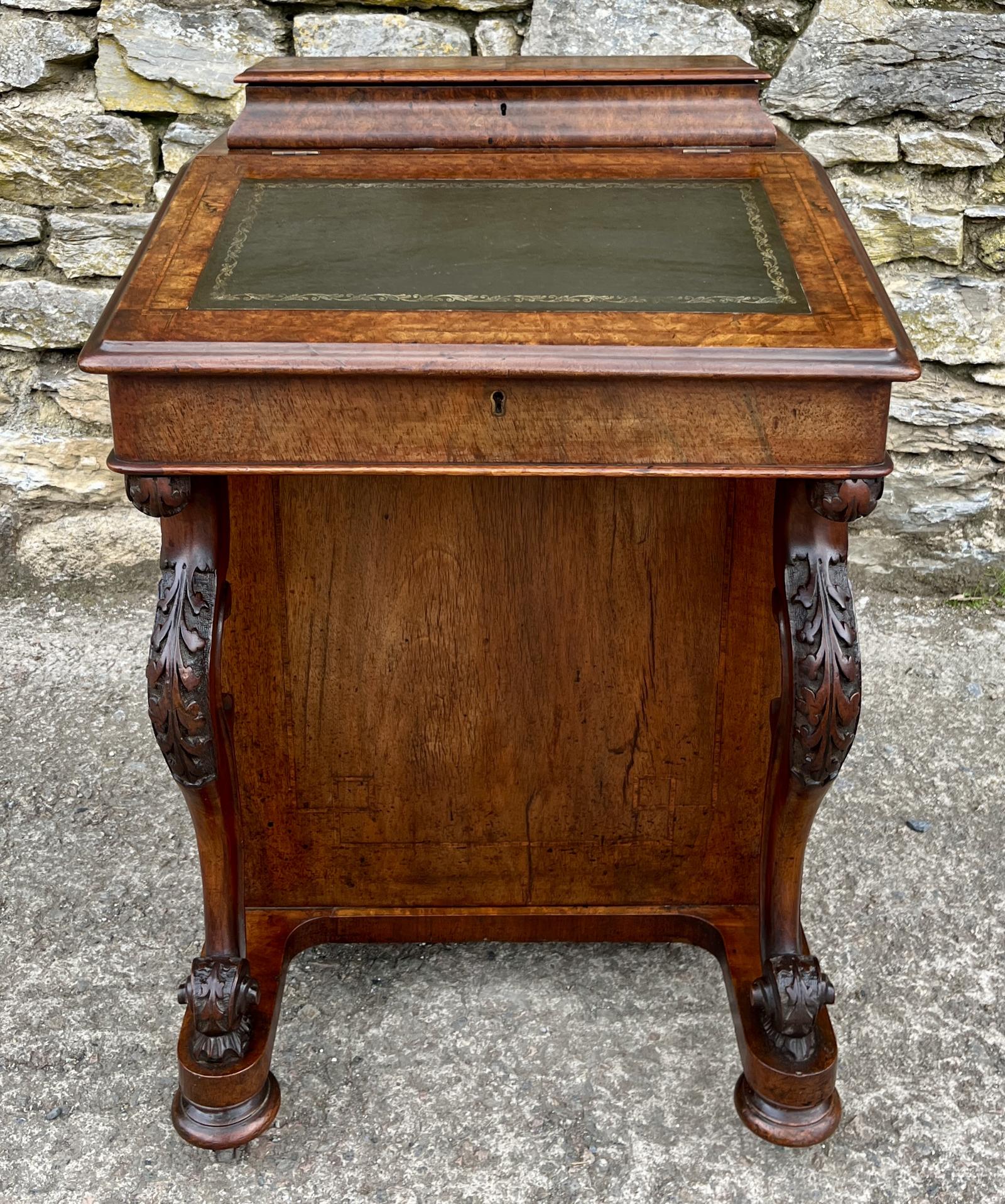 Victorian Burr Walnut Davenport (1 of 25)