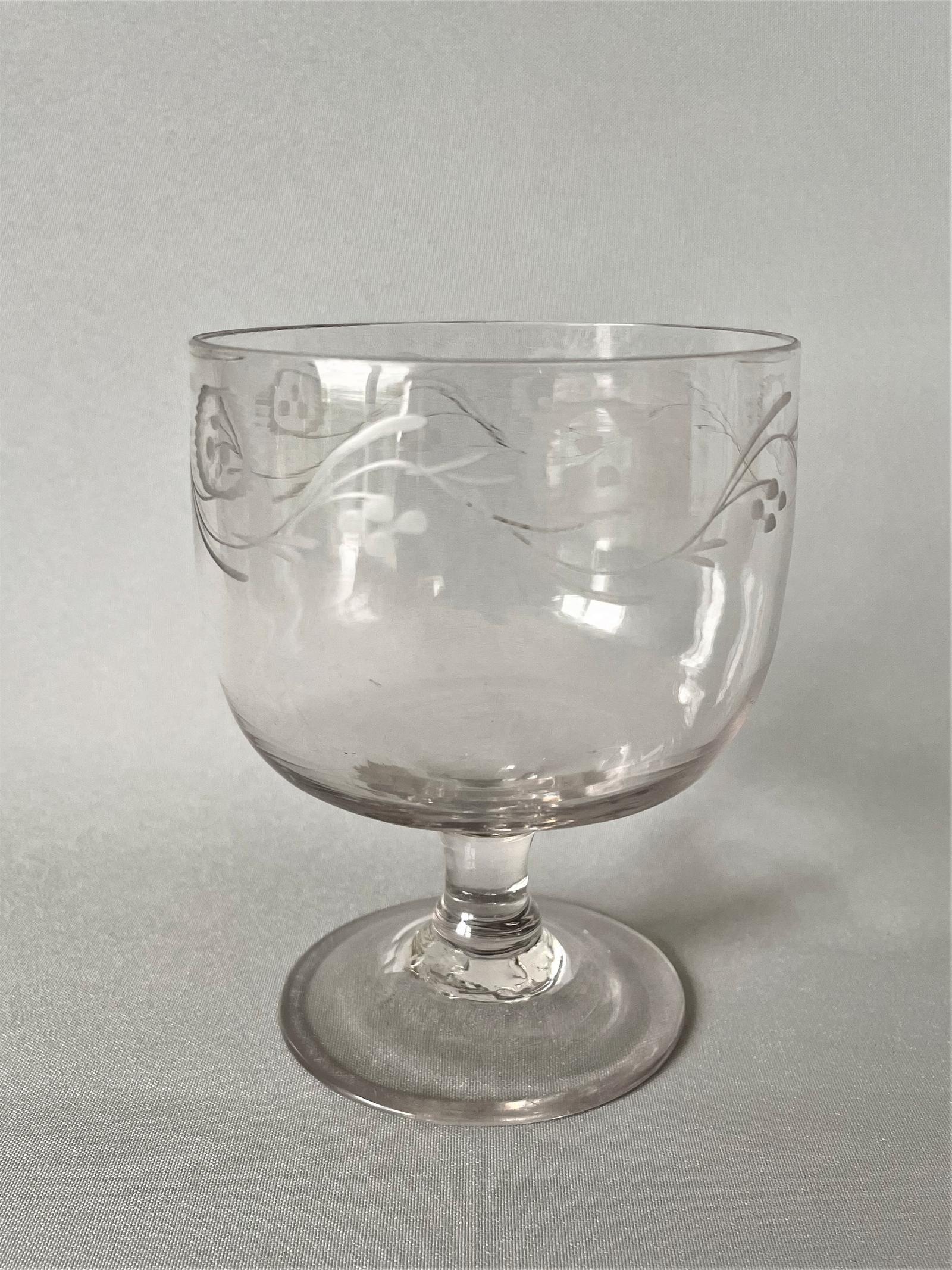 Georgian Naive Etched Small Rummer (1 of 4) Georgian Naive Etched Small Rummer (1 of 4)