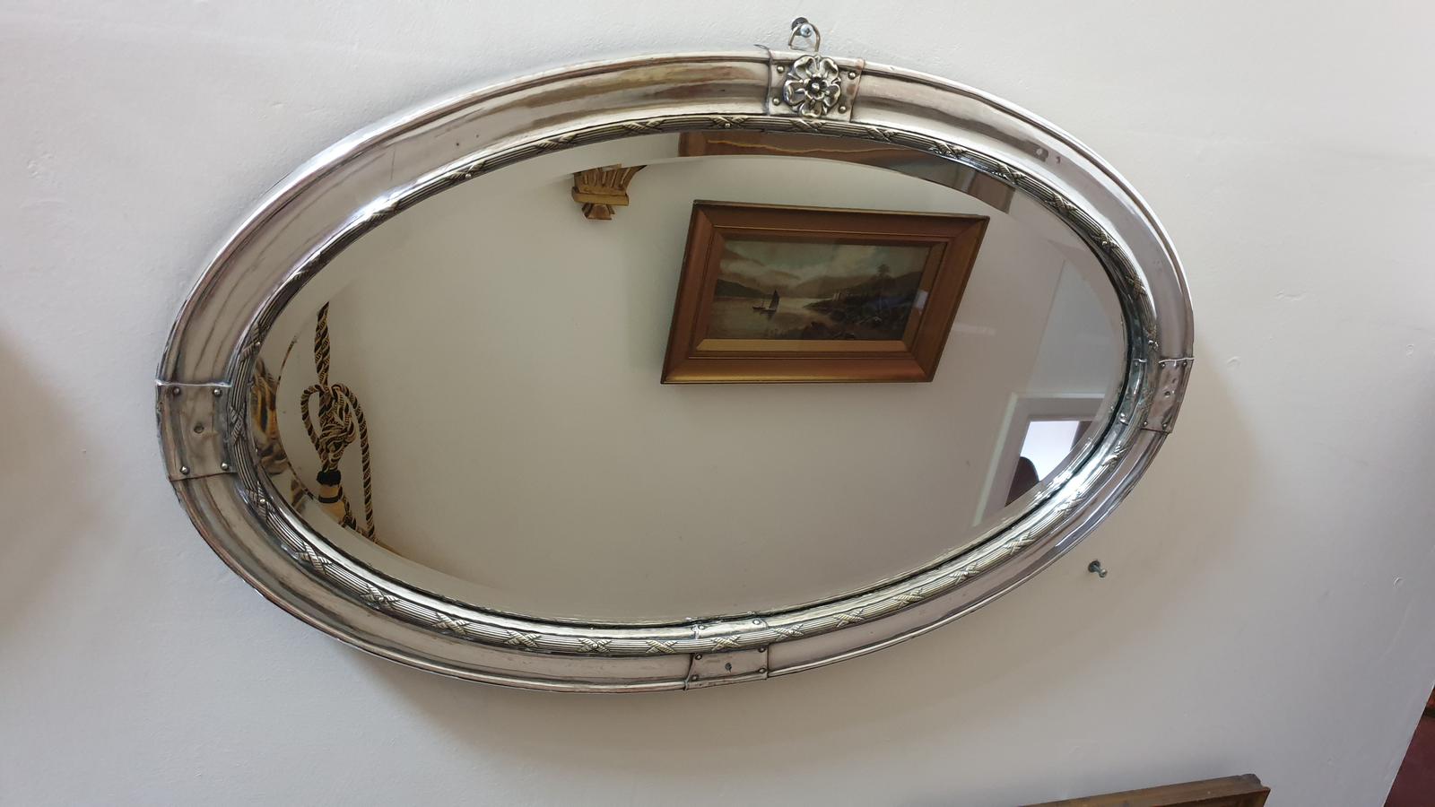 Edwardian Silver Plated Mirror (1 of 1)