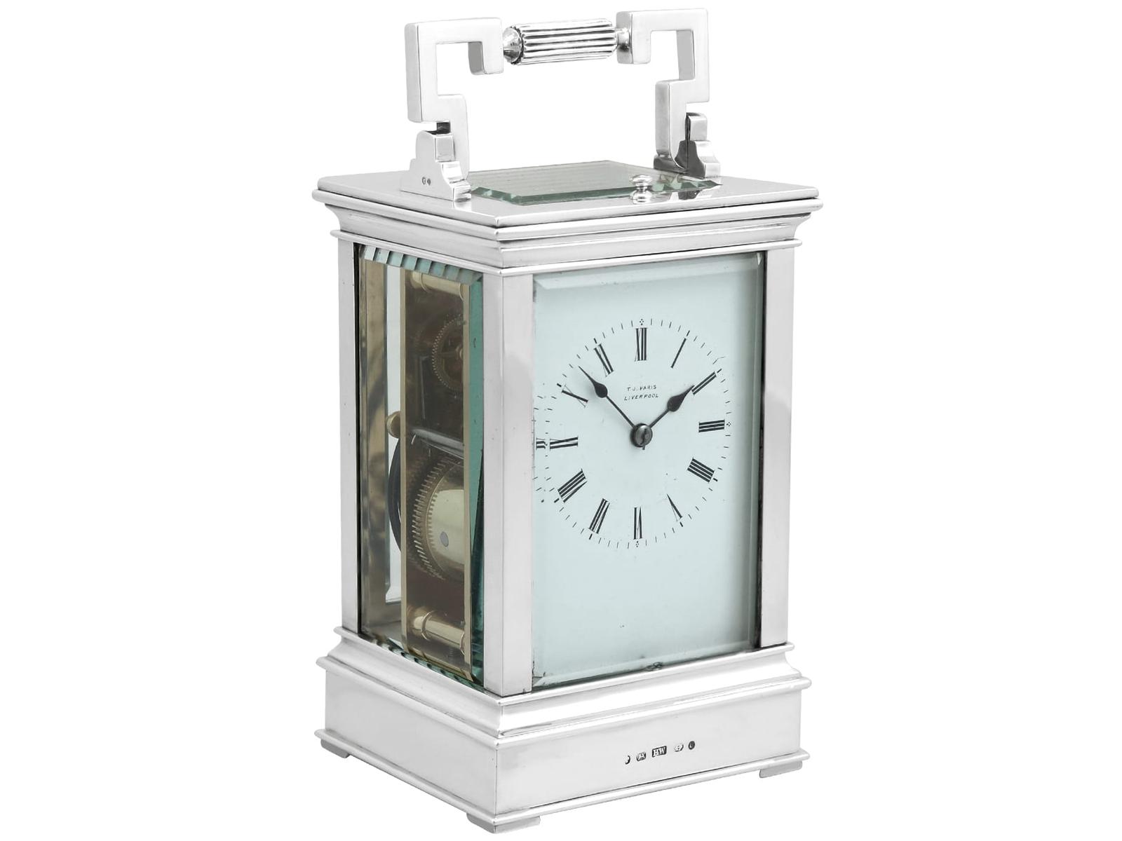 Antique Victorian Sterling Silver Repeating Carriage Clock 1875 (1 of 15) Antique Victorian Sterling Silver Repeating Carriage Clock 1875 (1 of 15)