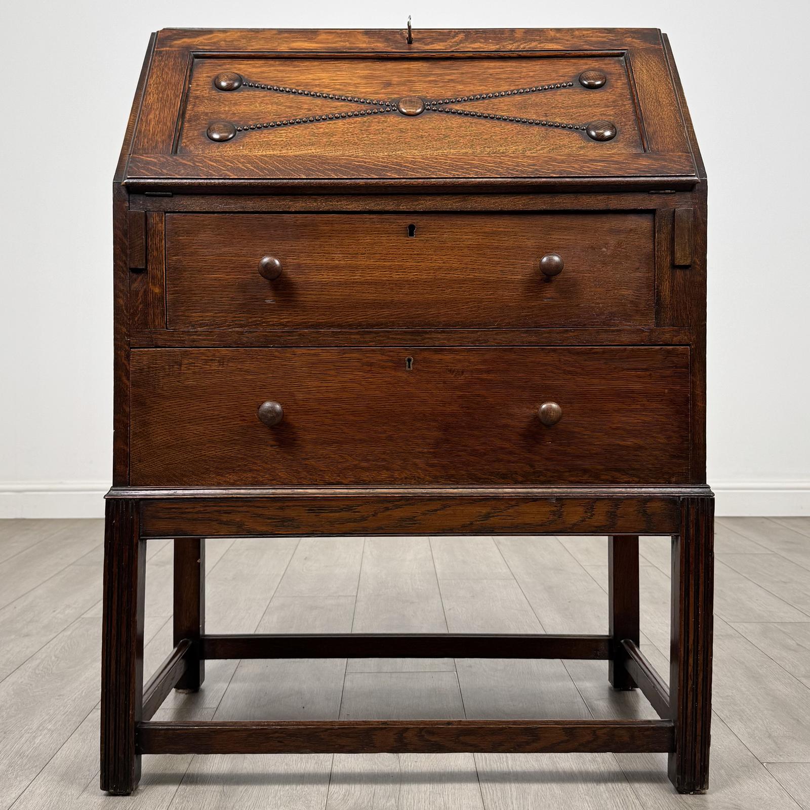 Antique 20th Century Jacobean Style Bureau In Oak (1 of 13) Antique 20th Century Jacobean Style Bureau In Oak (1 of 13)