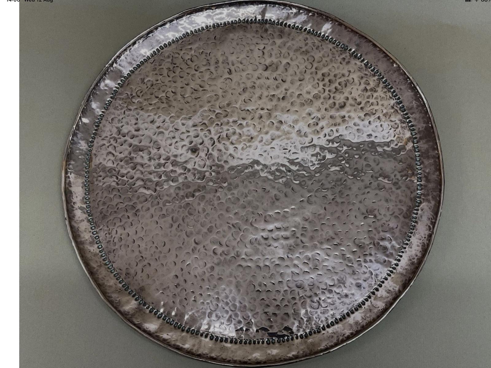 Arts & Crafts Hammered Circular Charger / Tray by John Pearson, Newlyn 59cm Antique Edwardian (1 of 5) Arts & Crafts Hammered Circular Charger / Tray by John Pearson, Newlyn 59cm Antique Edwardian (1 of 5)