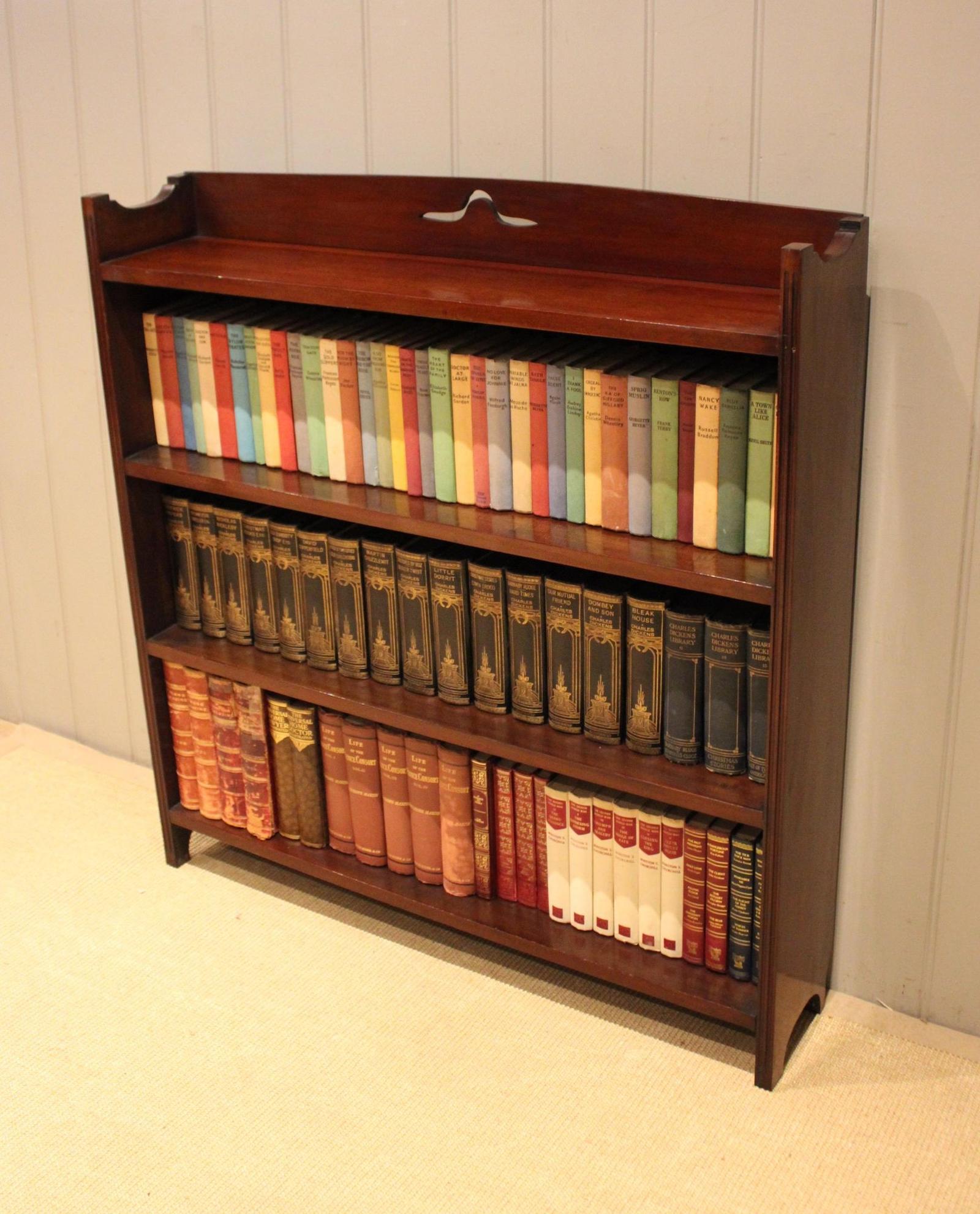 Edwardian Solid Mahogany Open Bookcase (1 of 13)