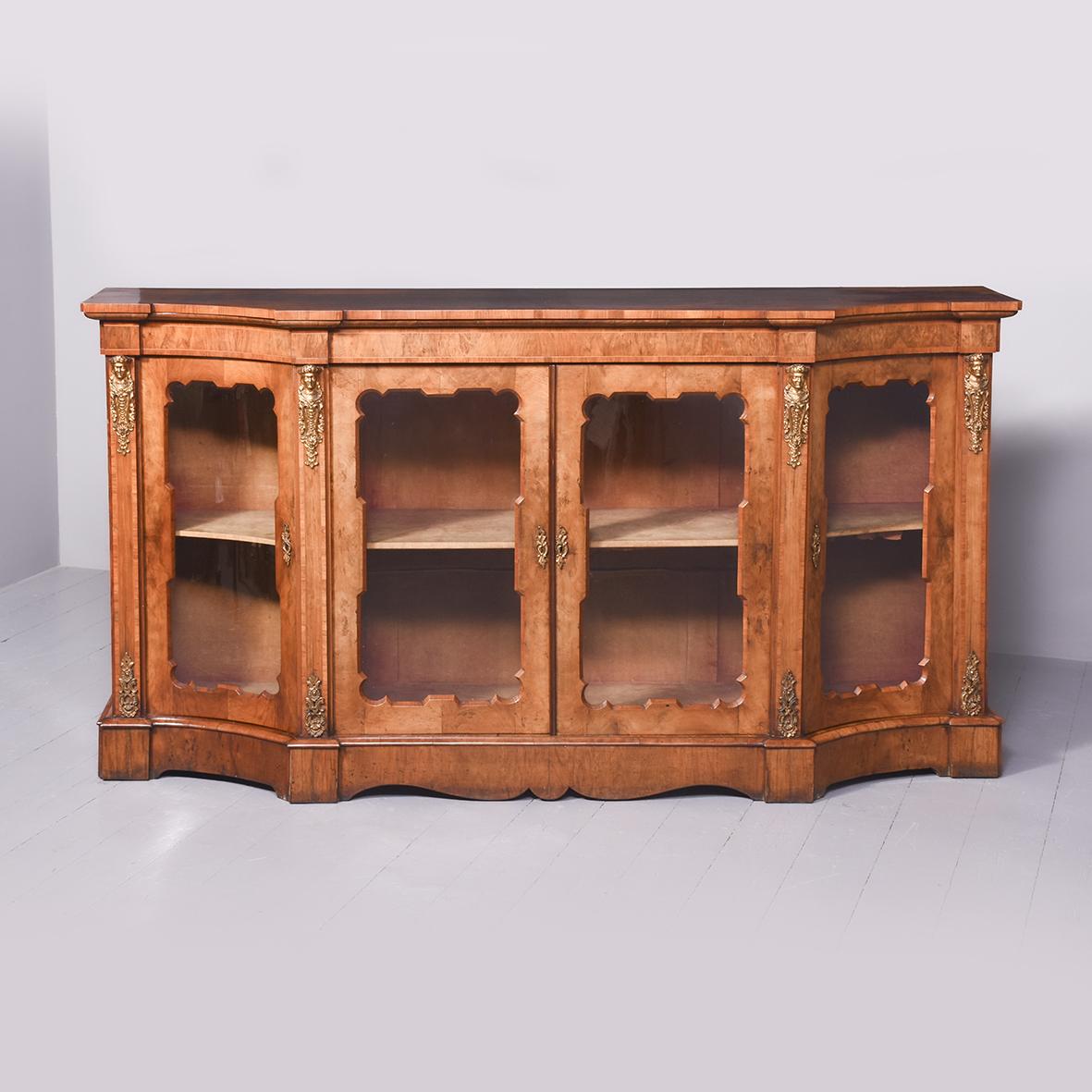 Mid Victorian Burr Walnut Credenza (1 of 11)