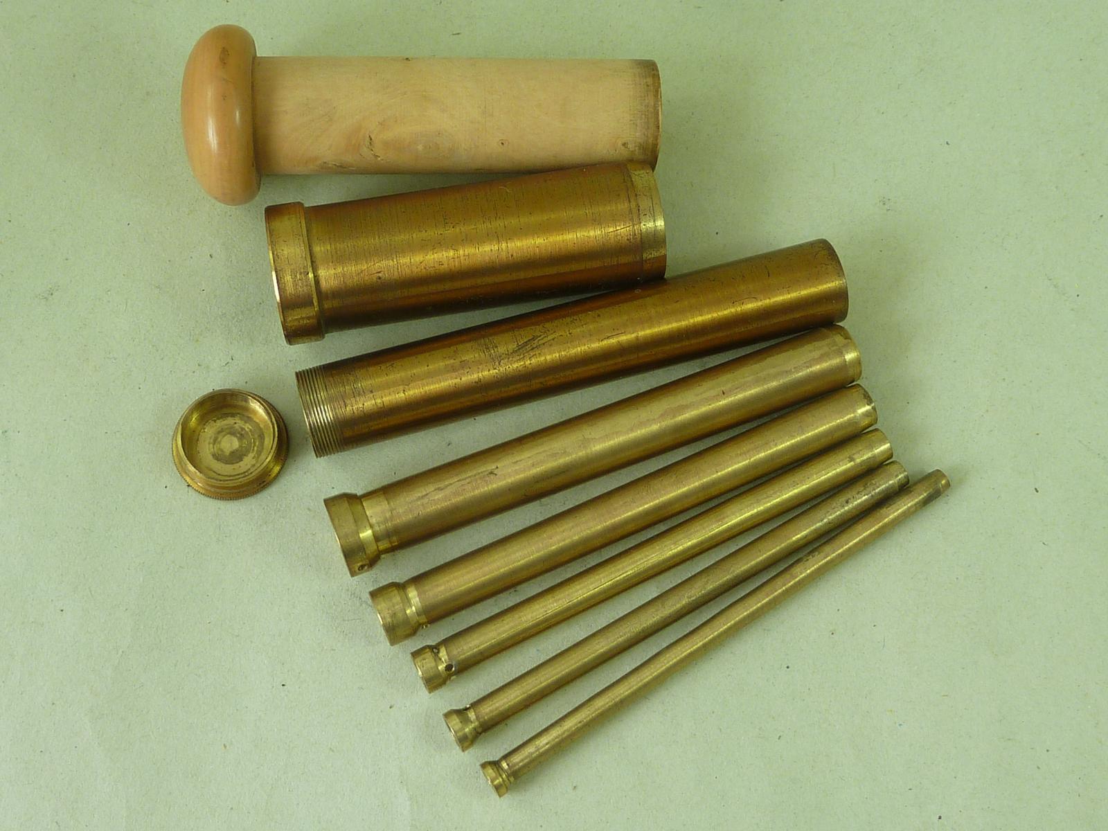 Victorian Laboratory Brass Boxwood Cork Boring Set Science Medical (1 of 6)