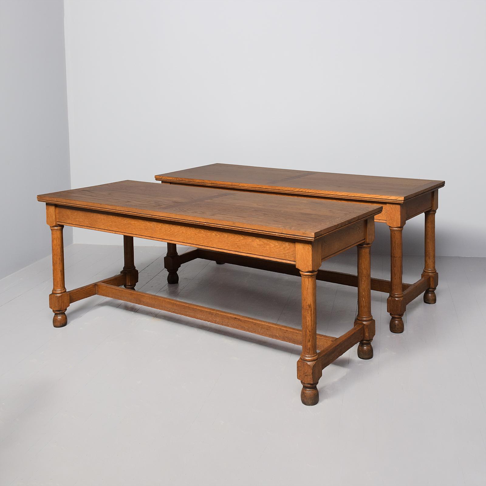 Pair of Late Victorian Handmade Oak Refectory Side Tables - Traditionally Restored - Excellent Condition (1 of 9) Pair of Late Victorian Handmade Oak Refectory Side Tables - Traditionally Restored - Excellent Condition (1 of 9)