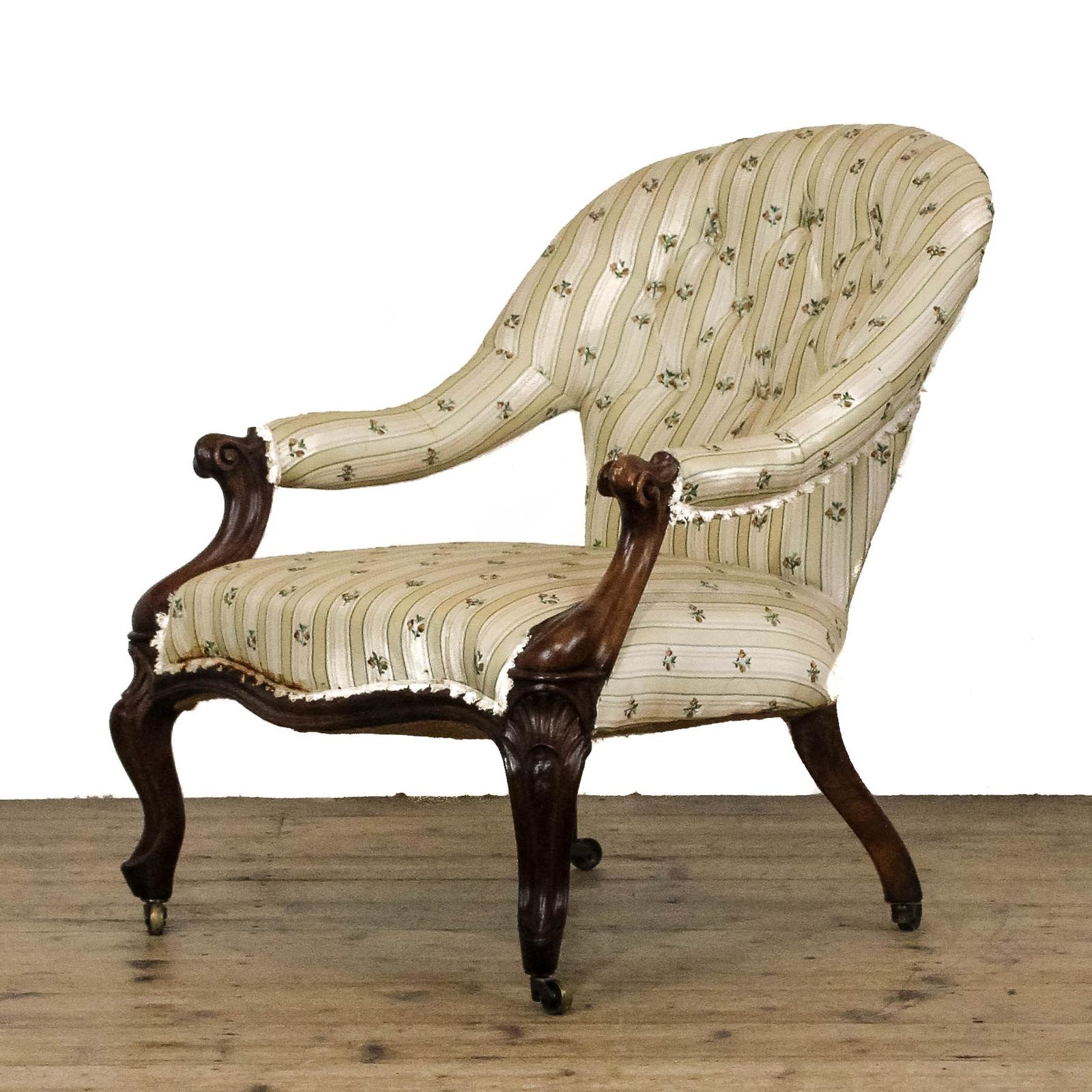 Antique Victorian Upholstered Armchair (1 of 9) Antique Victorian Upholstered Armchair (1 of 9)