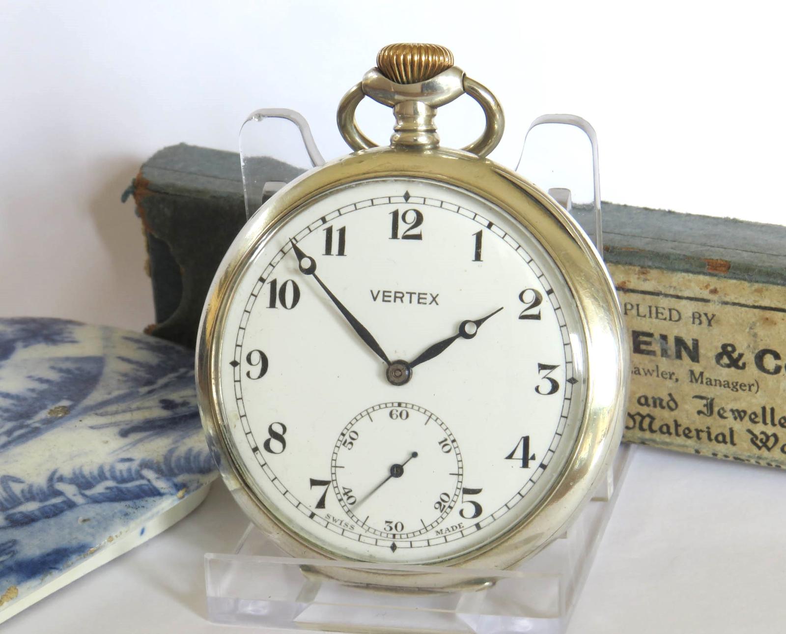 Pocket Watch : Antique Silver Vertex Pocket Watch, 1919 (1 of 5) Pocket Watch : Antique Silver Vertex Pocket Watch, 1919 (1 of 5)