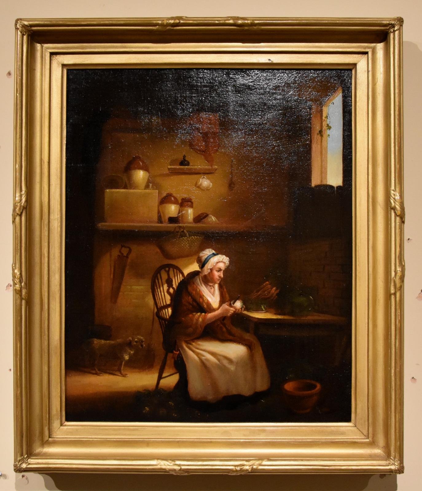 Oil Painting Circle of William Redmore Bigg Spinning (1 of 7) Oil Painting Circle of William Redmore Bigg Spinning (1 of 7)