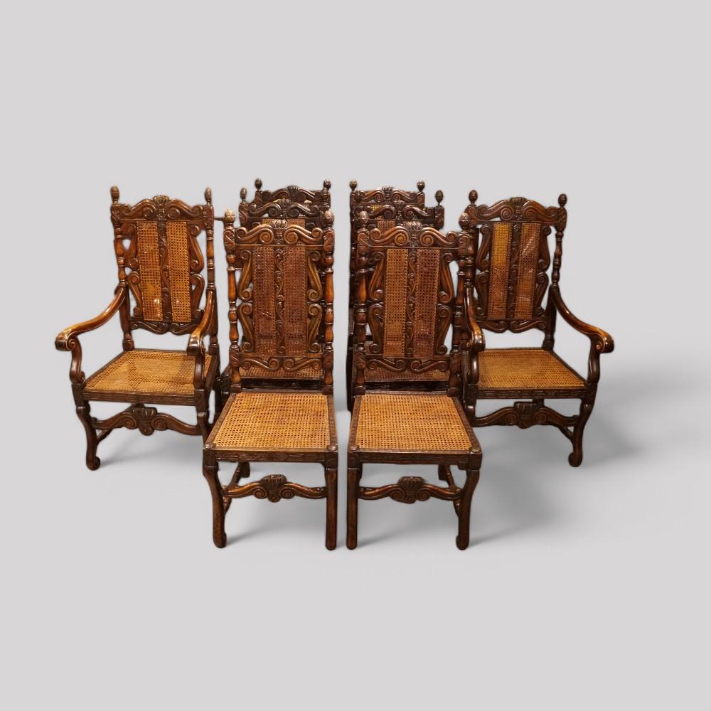 Set of 8 Victorian Carolean Walnut Chairs (1 of 11)