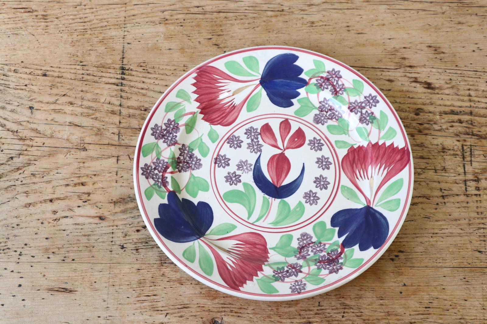 Early 20th Century Scottish Spongeware Floral Print from Kirkcaldy Pottery, Fife (1 of 13)