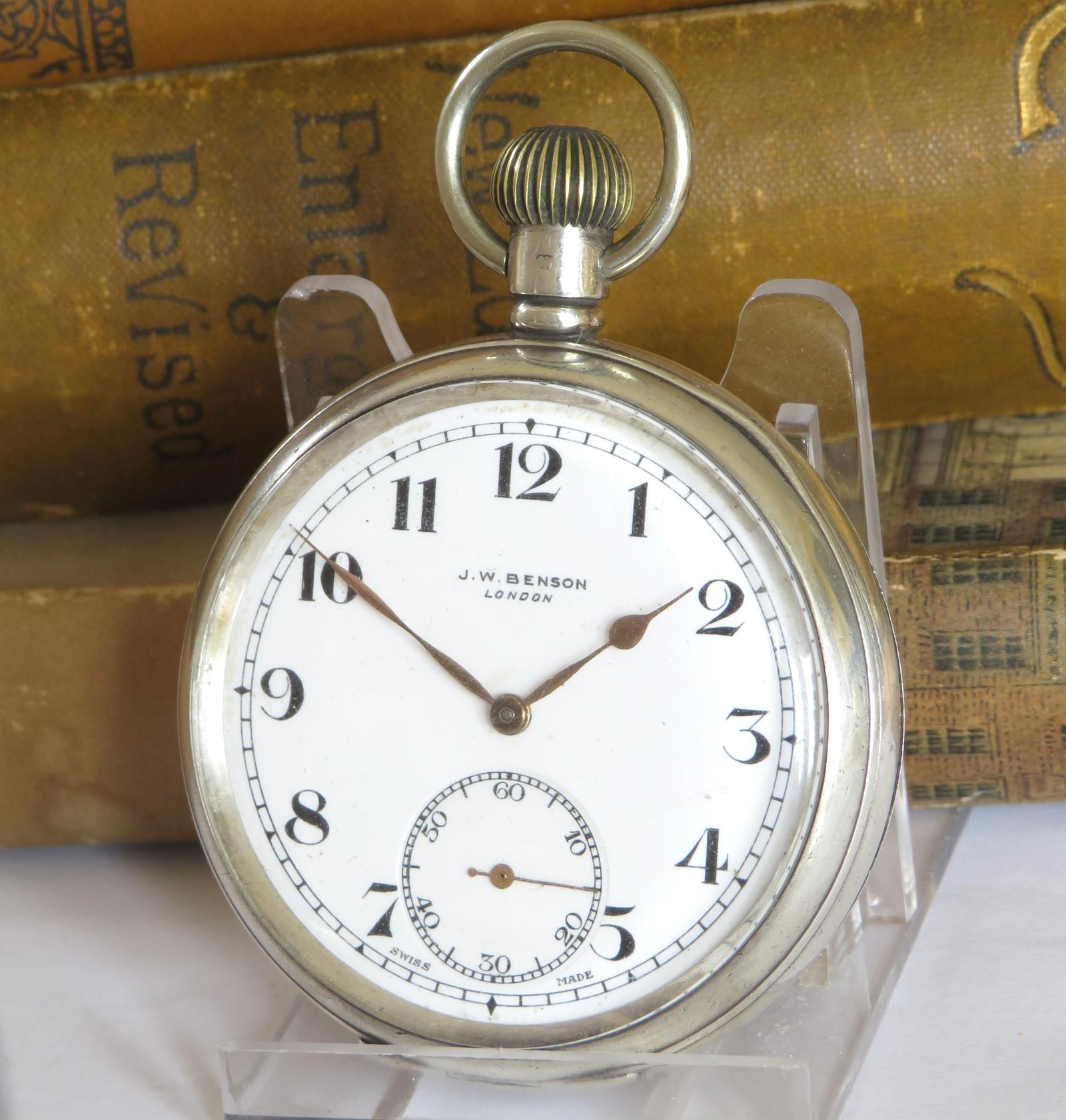 Pocket Watch: 1938 Silver Cyma Pocket Watch for J W Benson (1 of 5) Pocket Watch: 1938 Silver Cyma Pocket Watch for J W Benson (1 of 5)