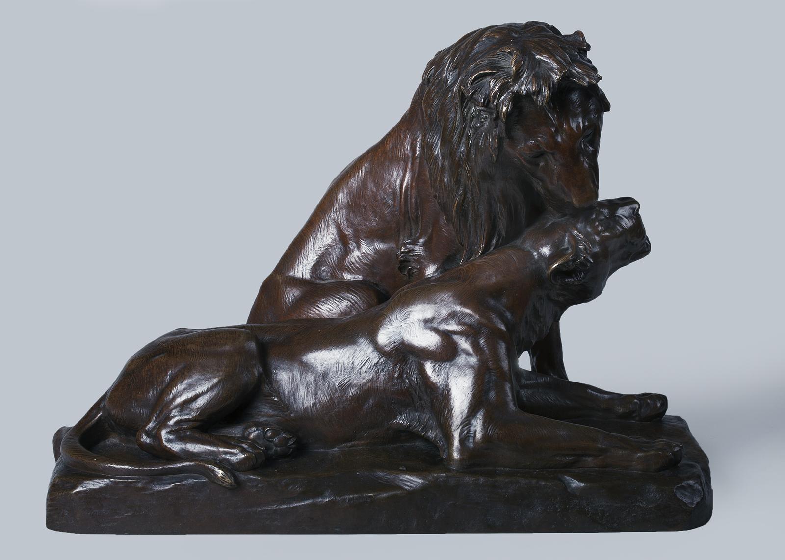 Stunning 19th Century French Bronze Sculpture of Lion & Lioness by G.Gardet (1 of 10)