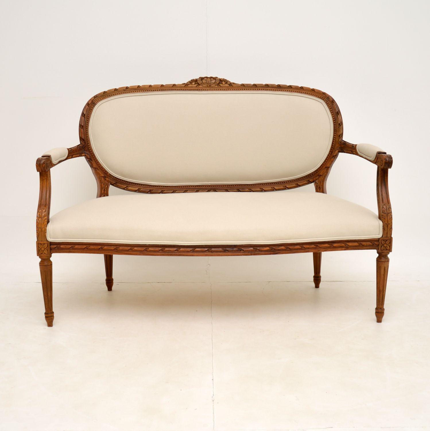 Antique French Carved Walnut Salon Sofa (1 of 12) Antique French Carved Walnut Salon Sofa (1 of 12)