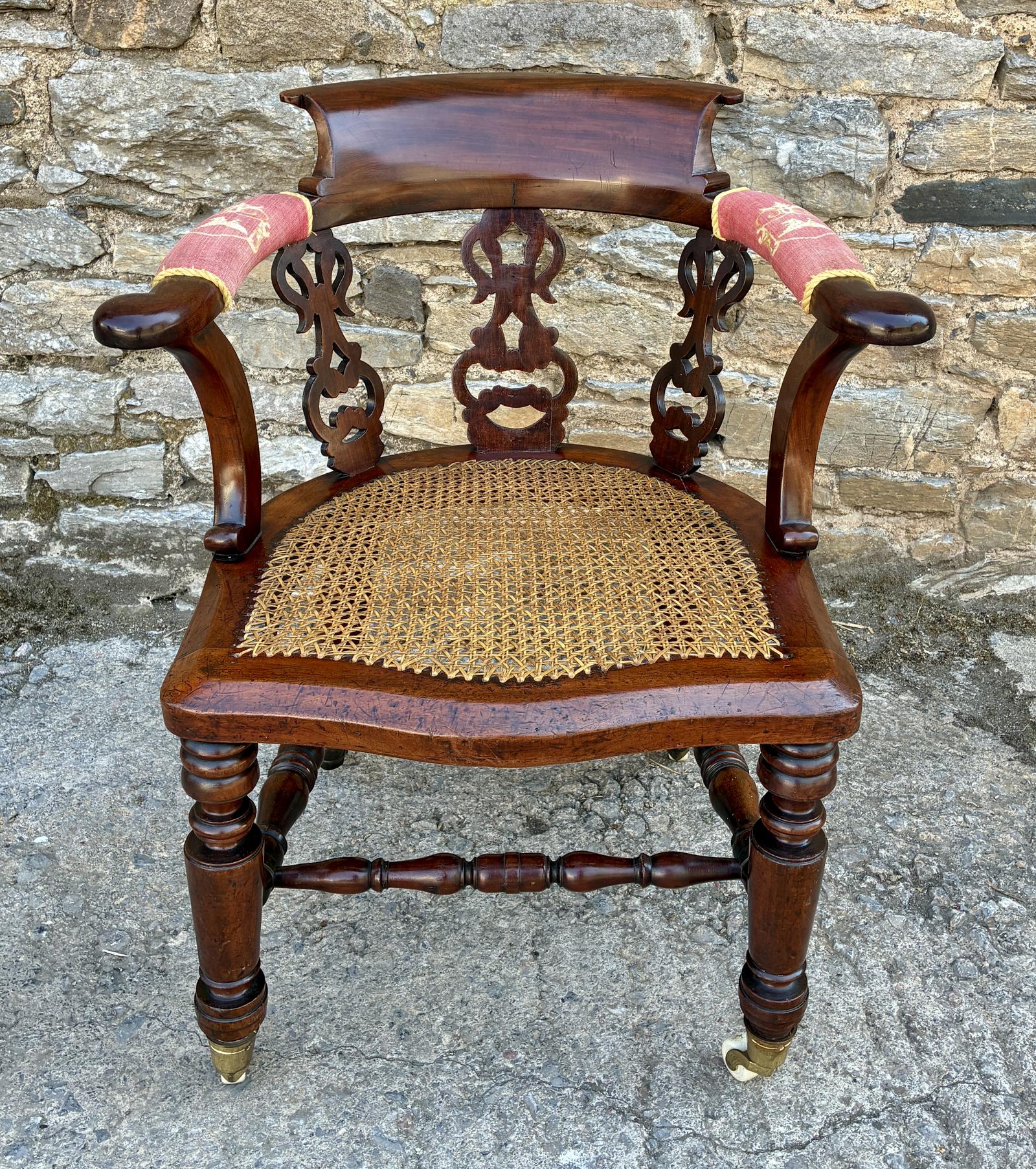 Victorian Mahogany Cane Desk Chair (1 of 15) Victorian Mahogany Cane Desk Chair (1 of 15)