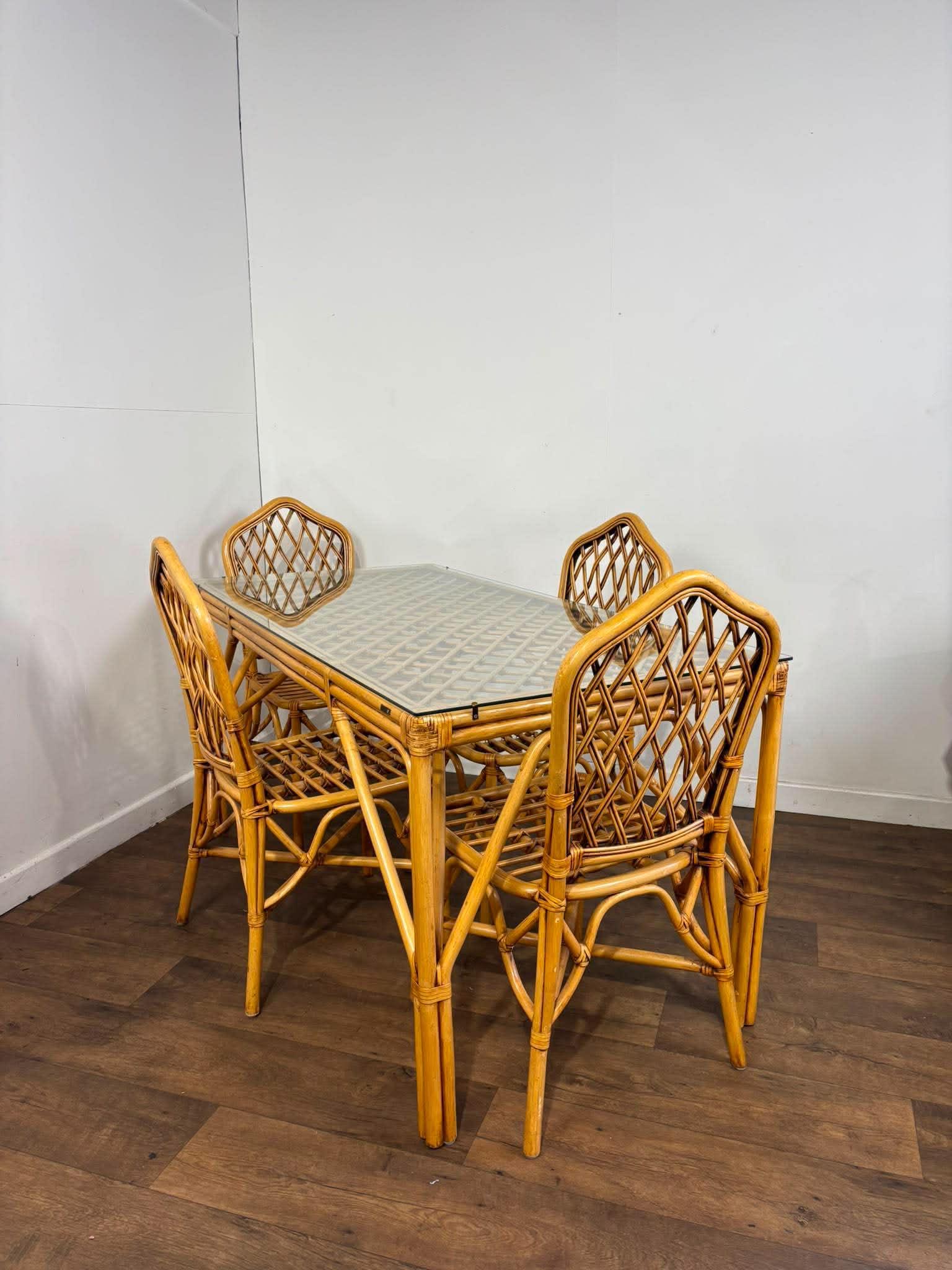 Vintage Cane & Glass Conservatory Dining Suite (1 of 13) Vintage Cane & Glass Conservatory Dining Suite (1 of 13)