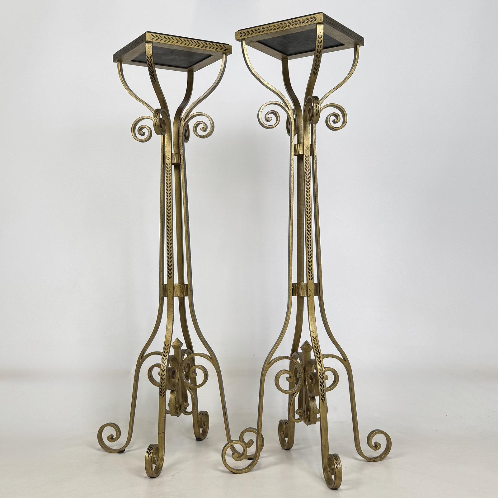 Antique 20th Century Decorative Pair of Marble Top Plant Stands (1 of 10) Antique 20th Century Decorative Pair of Marble Top Plant Stands (1 of 10)