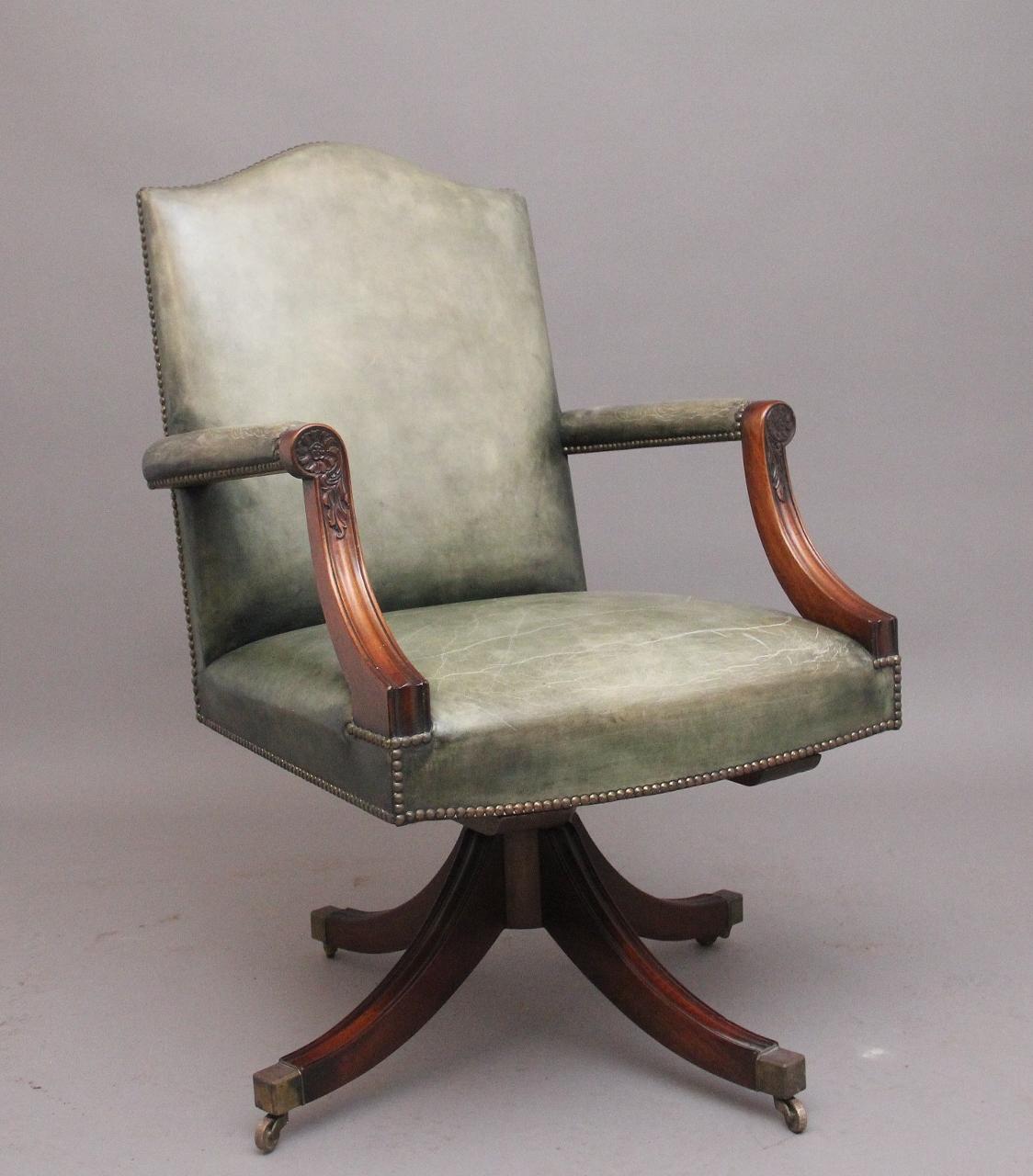 Early 20th Century Mahogany Desk Chair (1 of 14)