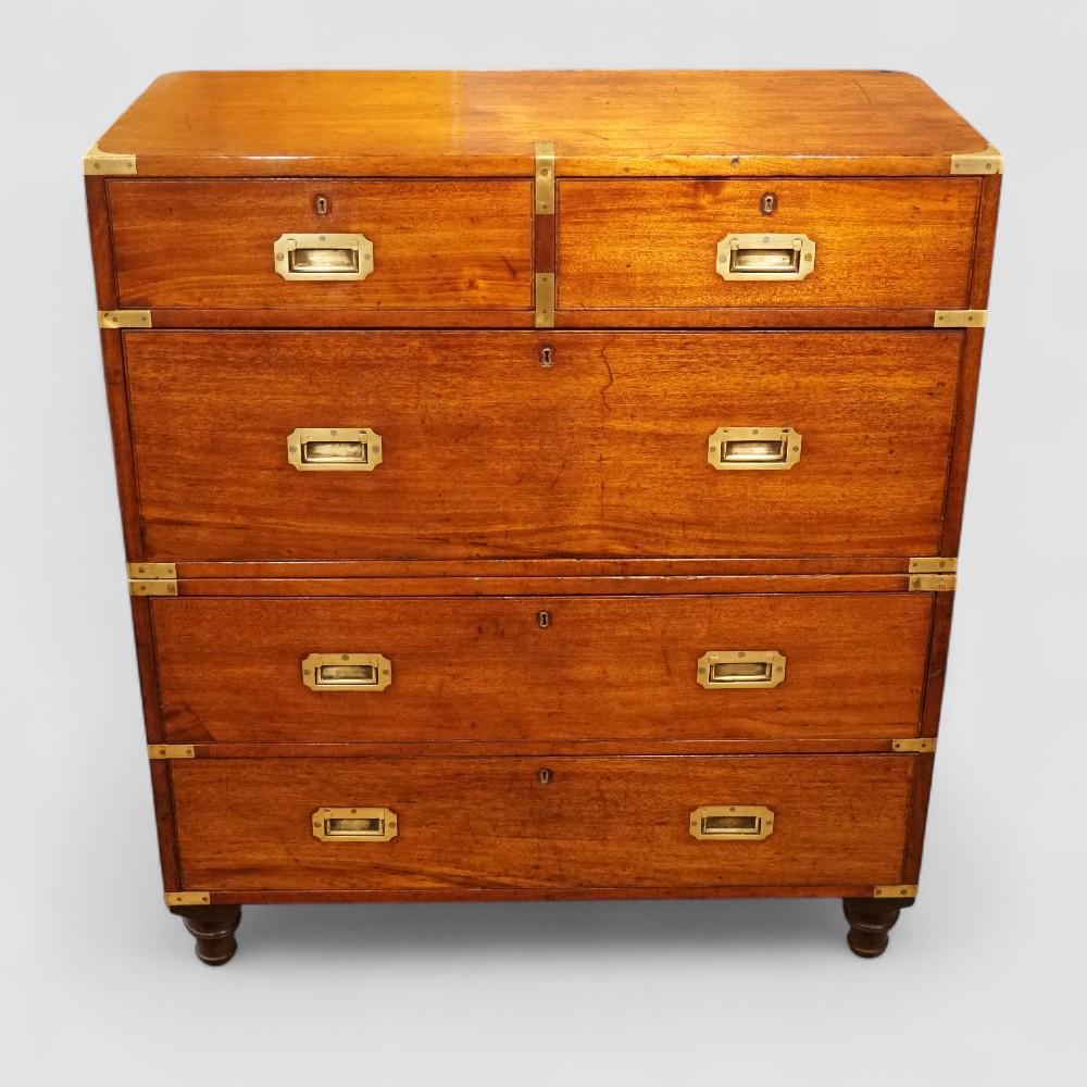 Victorian Teak Brass Bound Military Chest (1 of 11)