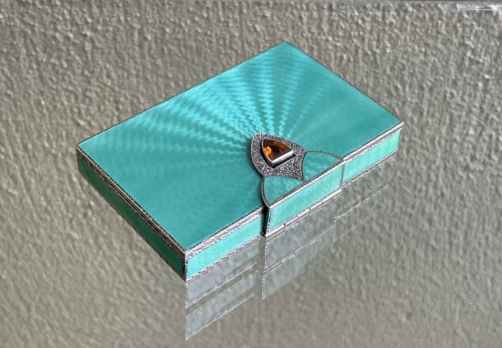 Beautiful Art Deco Silver & Enamel Card Case (1 of 11) Beautiful Art Deco Silver & Enamel Card Case (1 of 11)