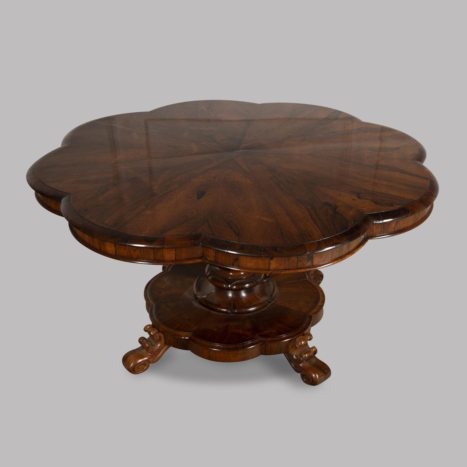 Mid 19th Century English Scalloped Rosewood Table (1 of 7) Mid 19th Century English Scalloped Rosewood Table (1 of 7)