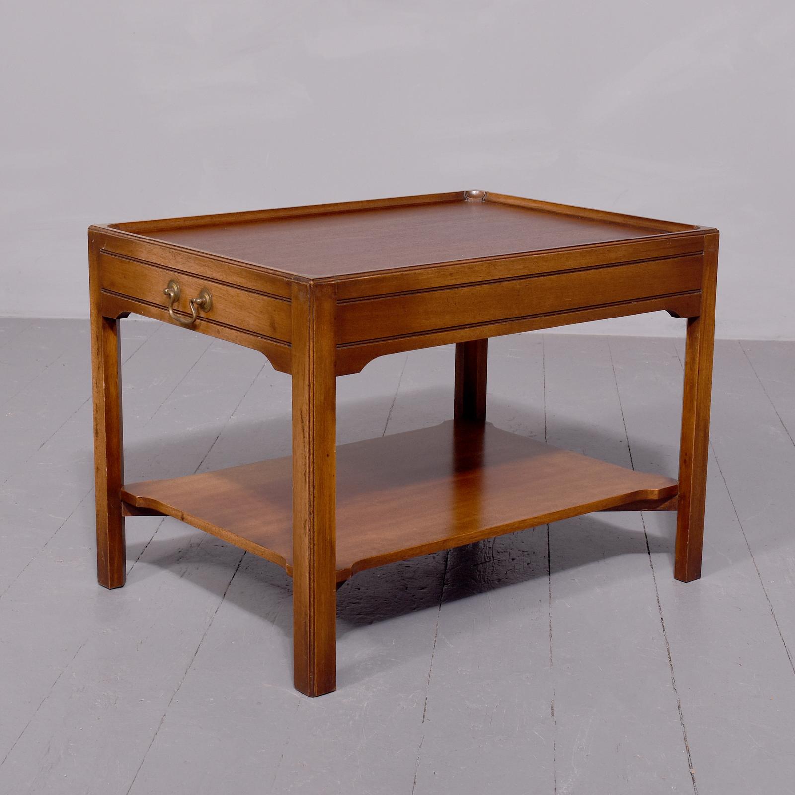 Georgian Style Two Tier Craftsmen-made, Mahogany Occasional or Coffee Table (1 of 7)