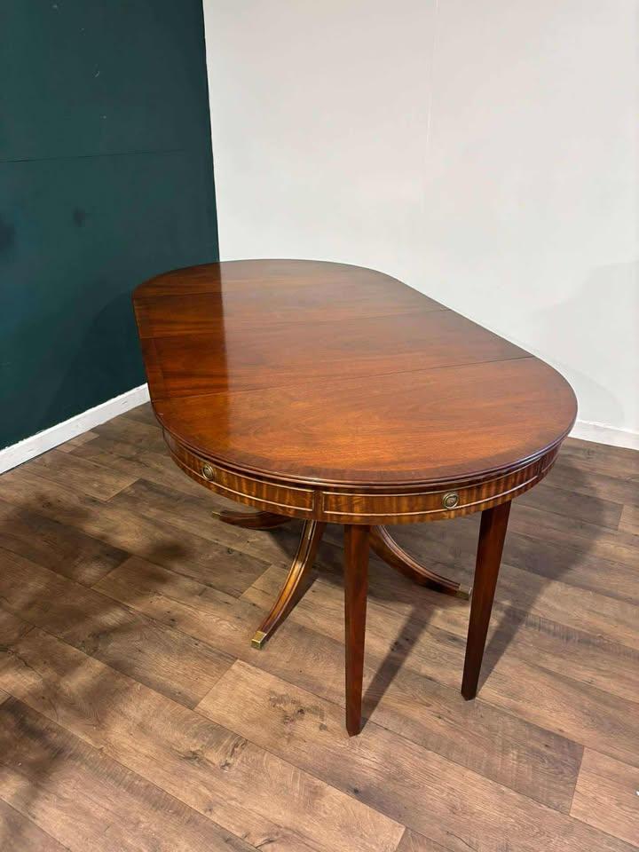 Reproduction Mahogany Drum Dining Table with Two Extension Leaves (1 of 16)