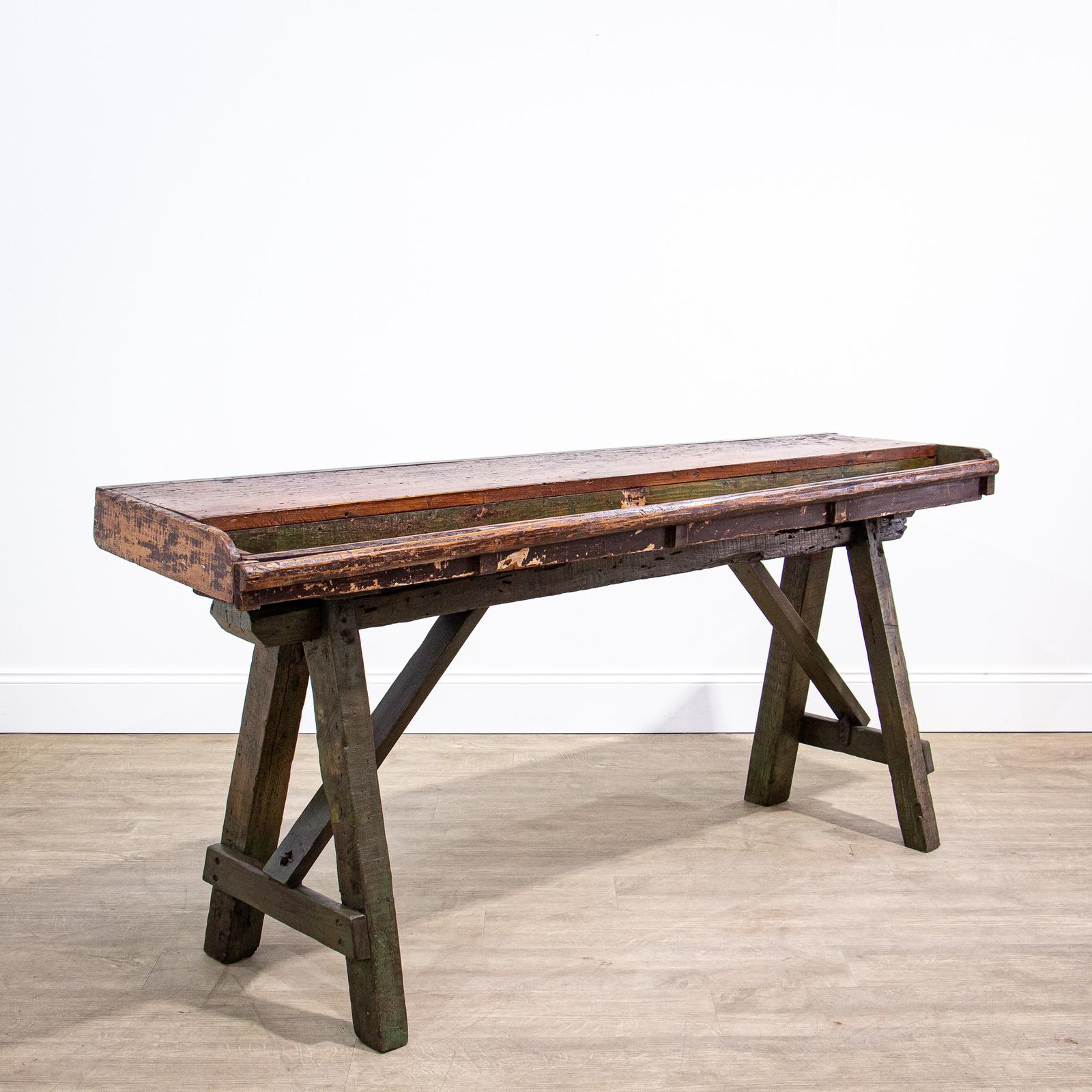 Spanish Trestle Style Work Bench with Front Trough (1 of 14) Spanish Trestle Style Work Bench with Front Trough (1 of 14)