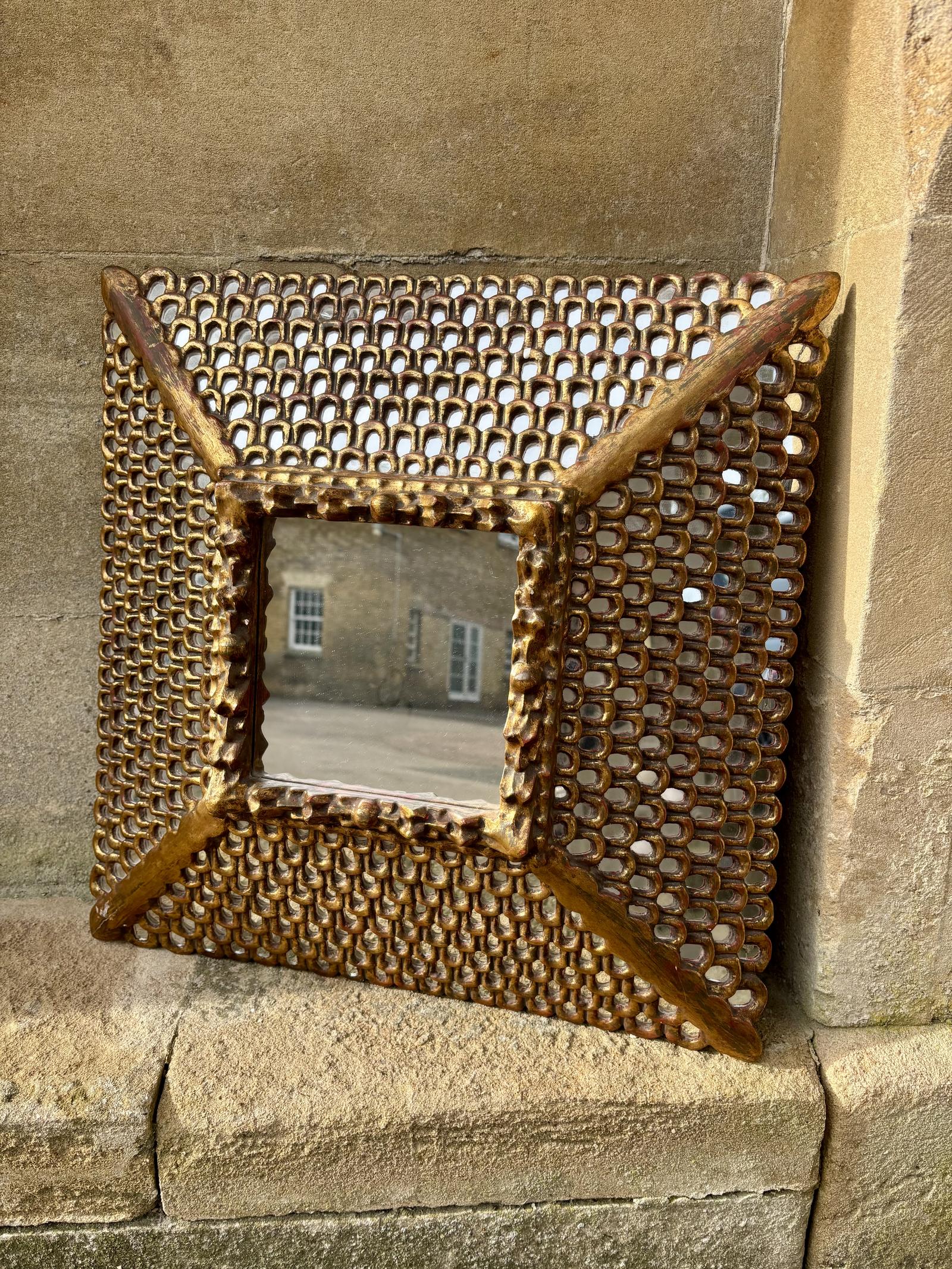 Early 20th Century French Giltwood Cushion Mirror | Openwork Gold Wall Mirror (1 of 7) Early 20th Century French Giltwood Cushion Mirror | Openwork Gold Wall Mirror (1 of 7)