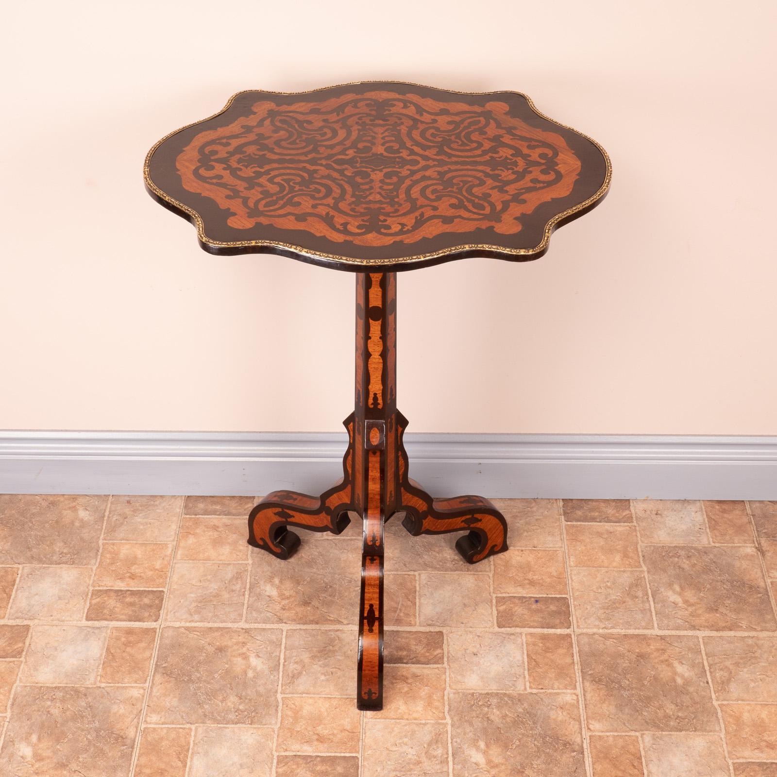 19th Century Marquetry Tripod Table (1 of 17)