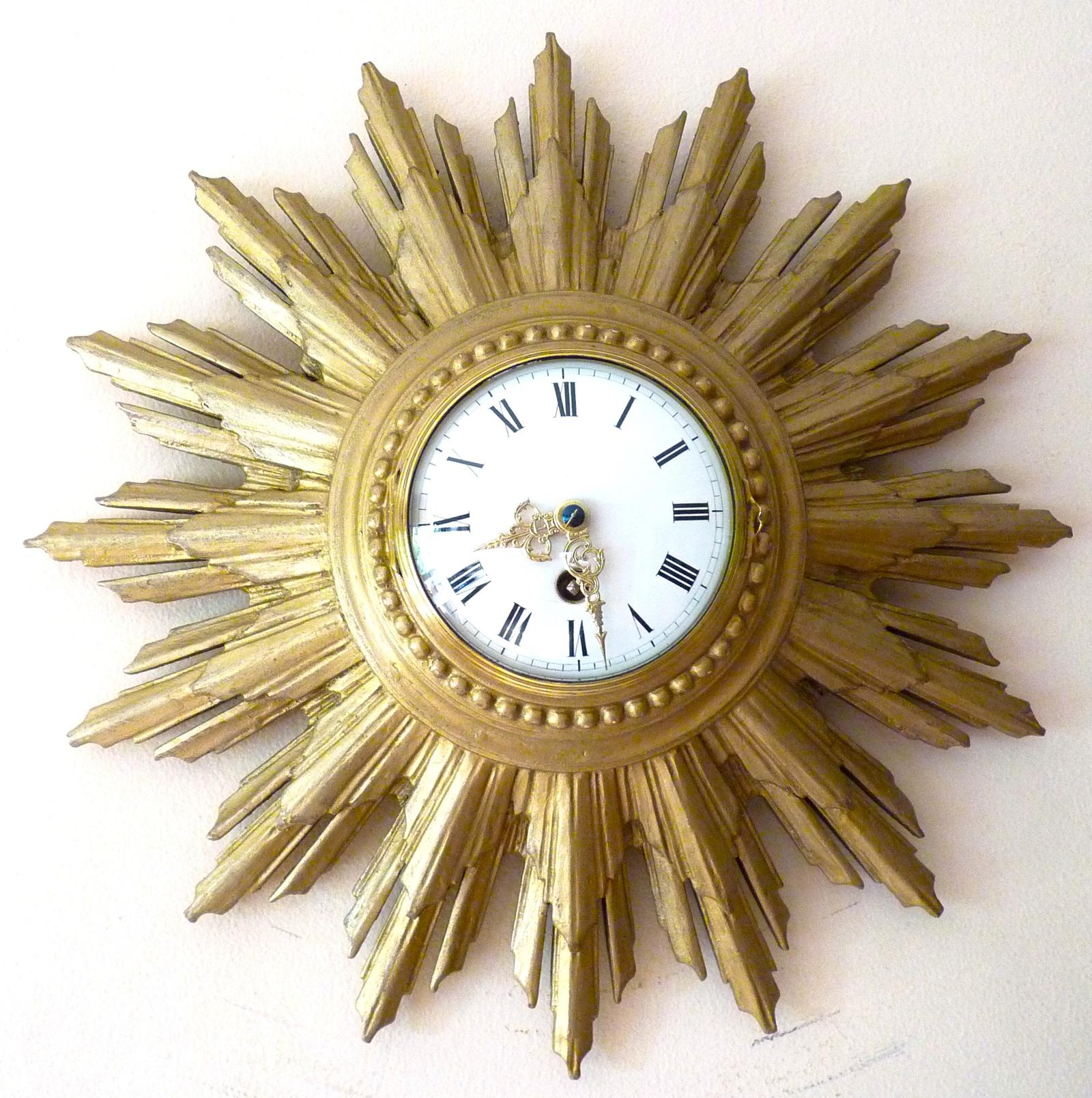 Sunburst Wall Clock: Exceptional French Art Deco Period Sunburst Wall Clock by Japy Frères et Cie (1 of 7) Sunburst Wall Clock: Exceptional French Art Deco Period Sunburst Wall Clock by Japy Frères et Cie (1 of 7)
