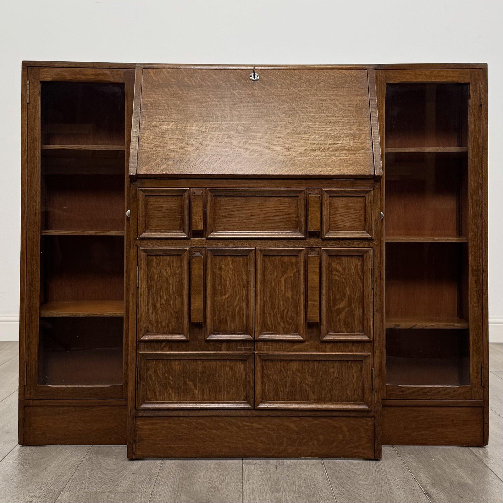 Vintage Art Deco Oak Side by Side Bureau Bookcase | Glazed Cabinets | AF-6682 (1 of 14) Vintage Art Deco Oak Side by Side Bureau Bookcase | Glazed Cabinets | AF-6682 (1 of 14)
