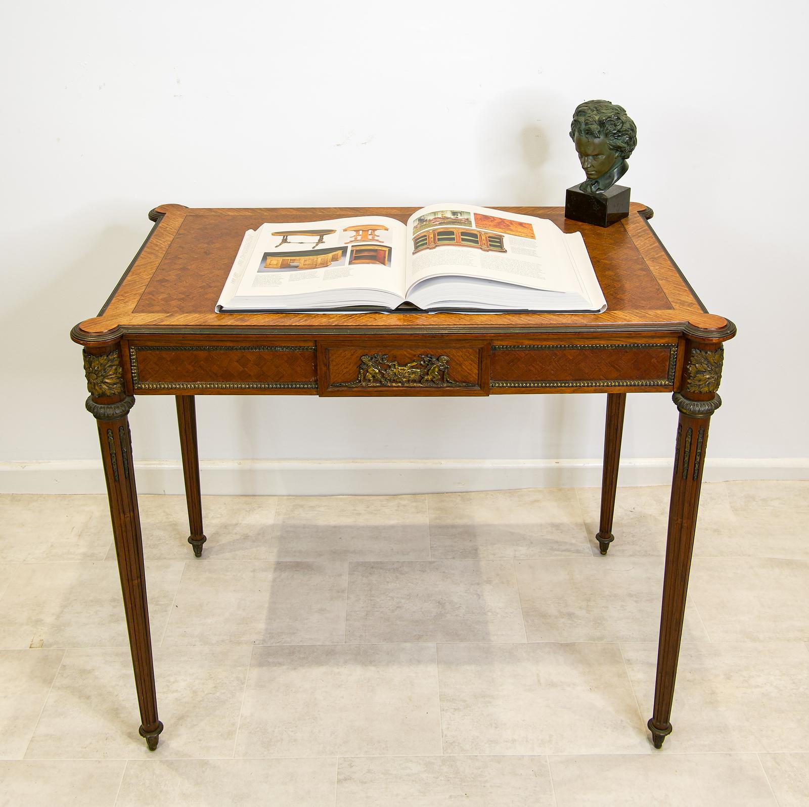 Antique French Kingwood & Ormolu Mounted Side Writing Table (1 of 5)