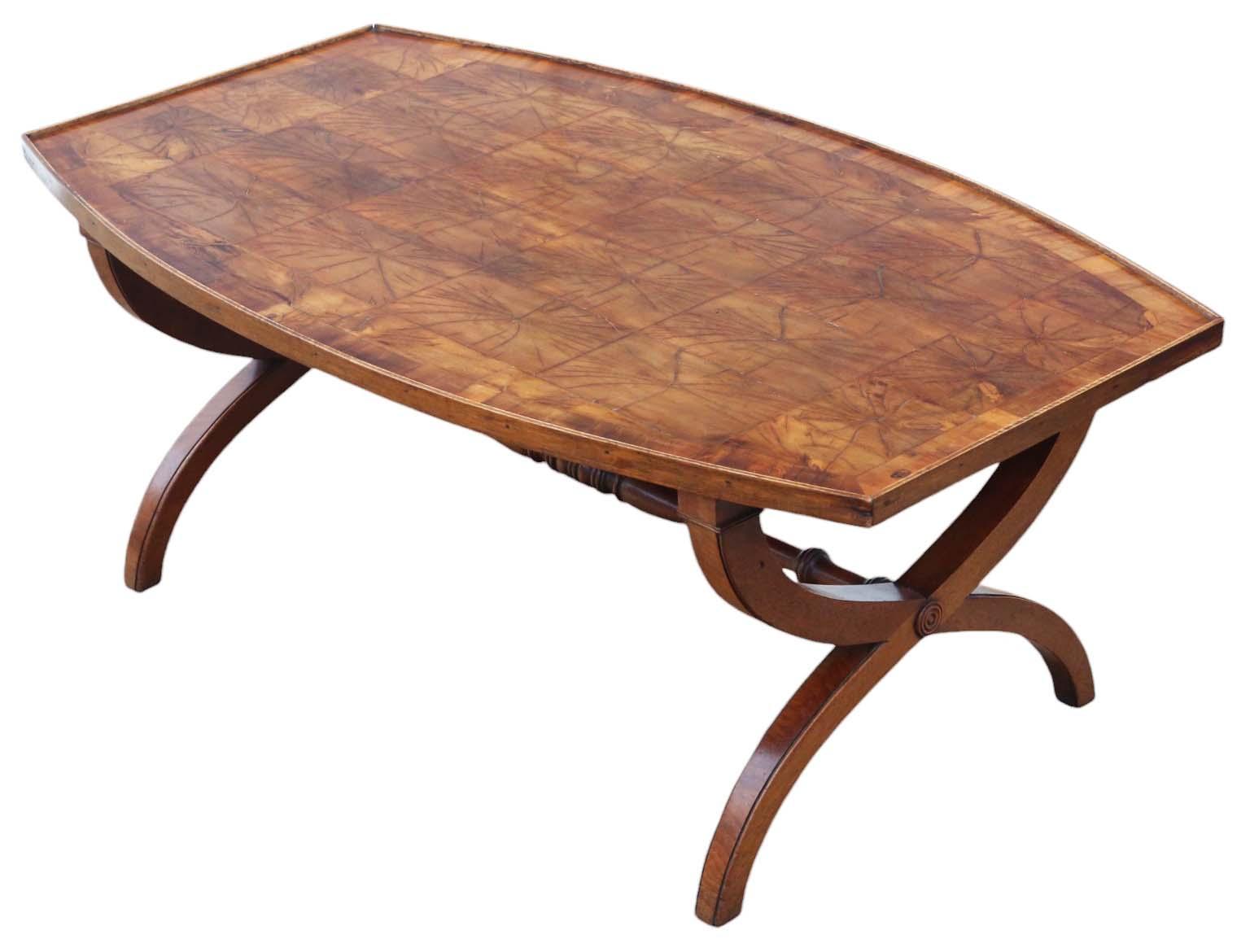 Antique Vintage Quality Early 20th Century Yew Oyster Veneer Coffee Table (1 of 7) Antique Vintage Quality Early 20th Century Yew Oyster Veneer Coffee Table (1 of 7)