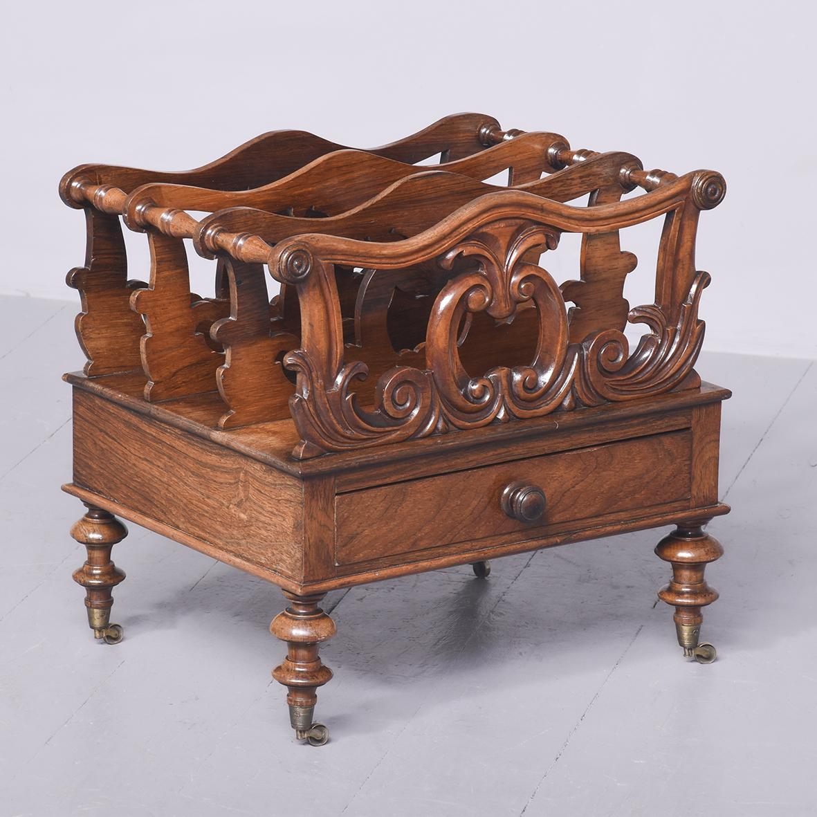 Quality Early Victorian Rosewood Canterbury (1 of 8) Quality Early Victorian Rosewood Canterbury (1 of 8)