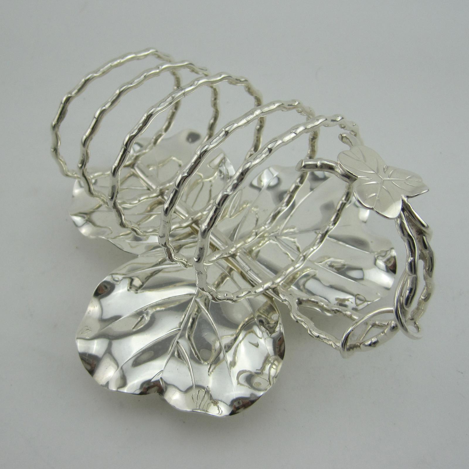 Decorative Victorian Silver Plated Rustic Clover Leaf Toast Rack (1 of 5)