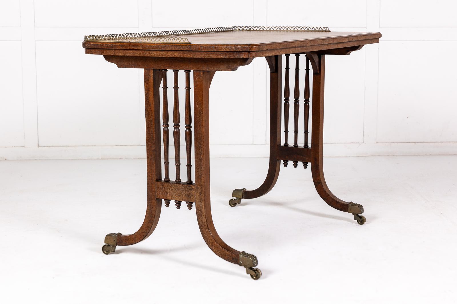 19th Century Late Regency Mahogany Writing Table (1 of 8)