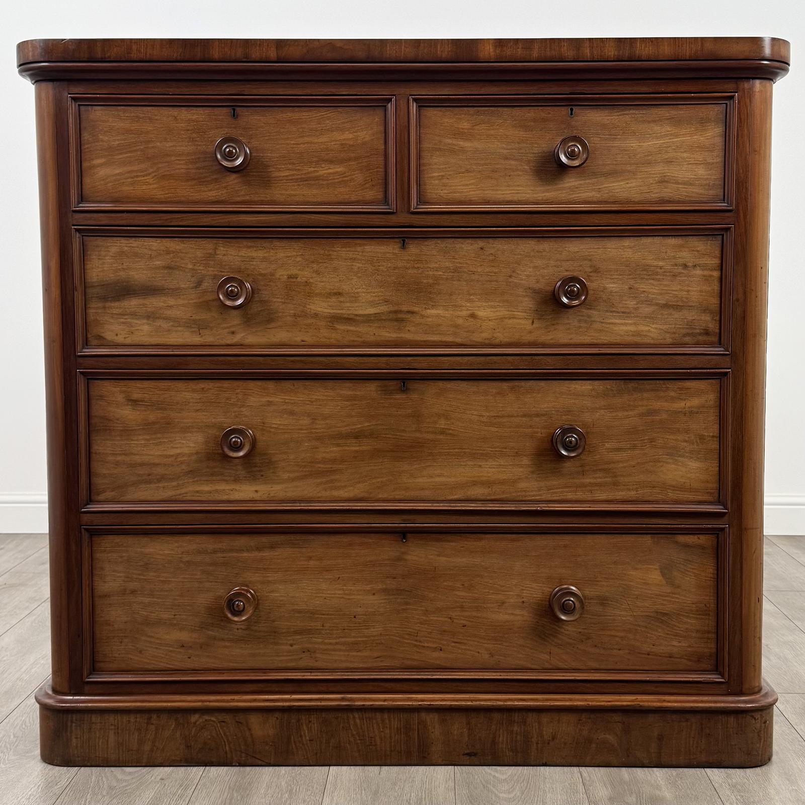 Antique 19th Century Fine Quality Mahogany Chest Of Drawers (1 of 11)