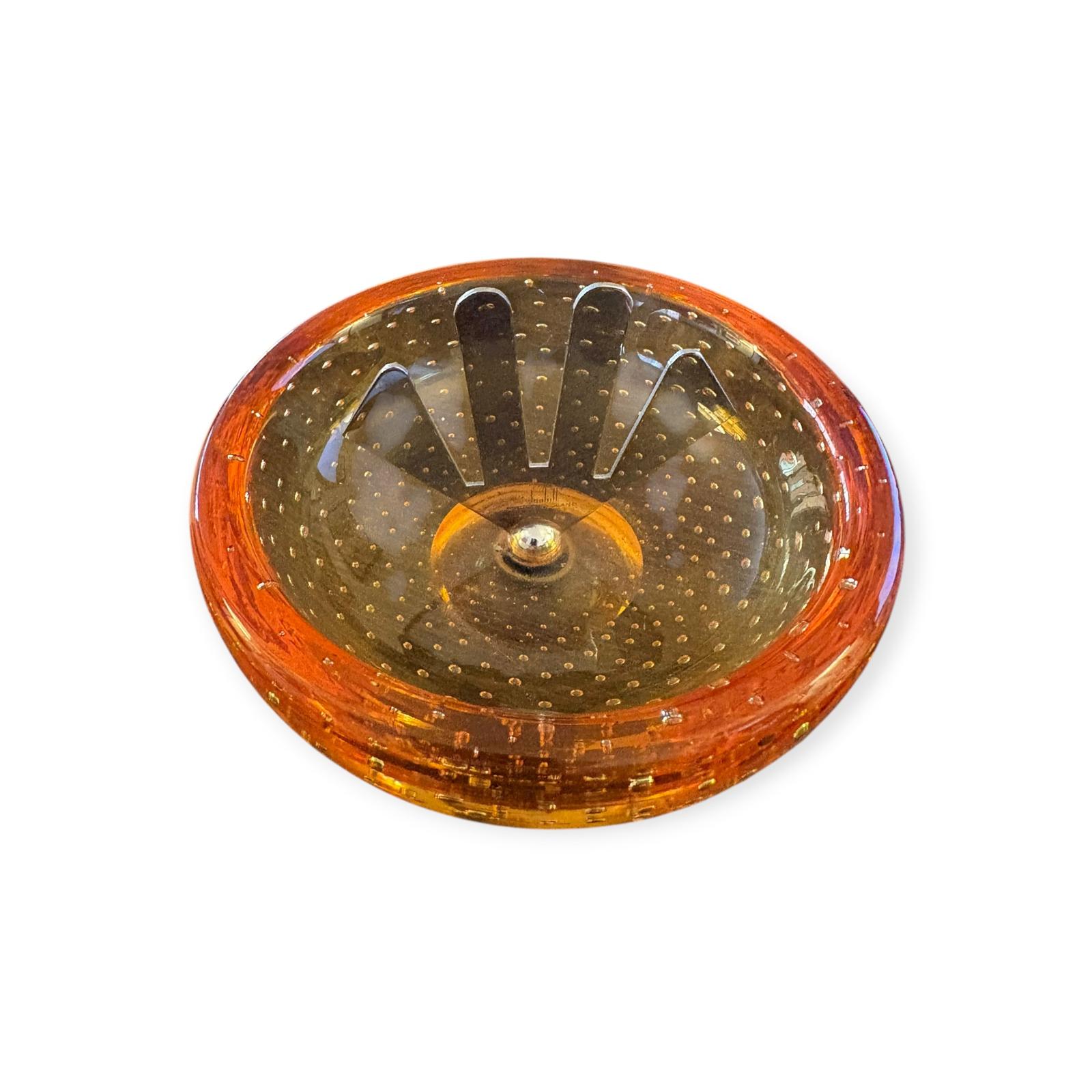 Dunhill Amber Controlled-Bubble Glass Ashtray (1 of 10) Dunhill Amber Controlled-Bubble Glass Ashtray (1 of 10)