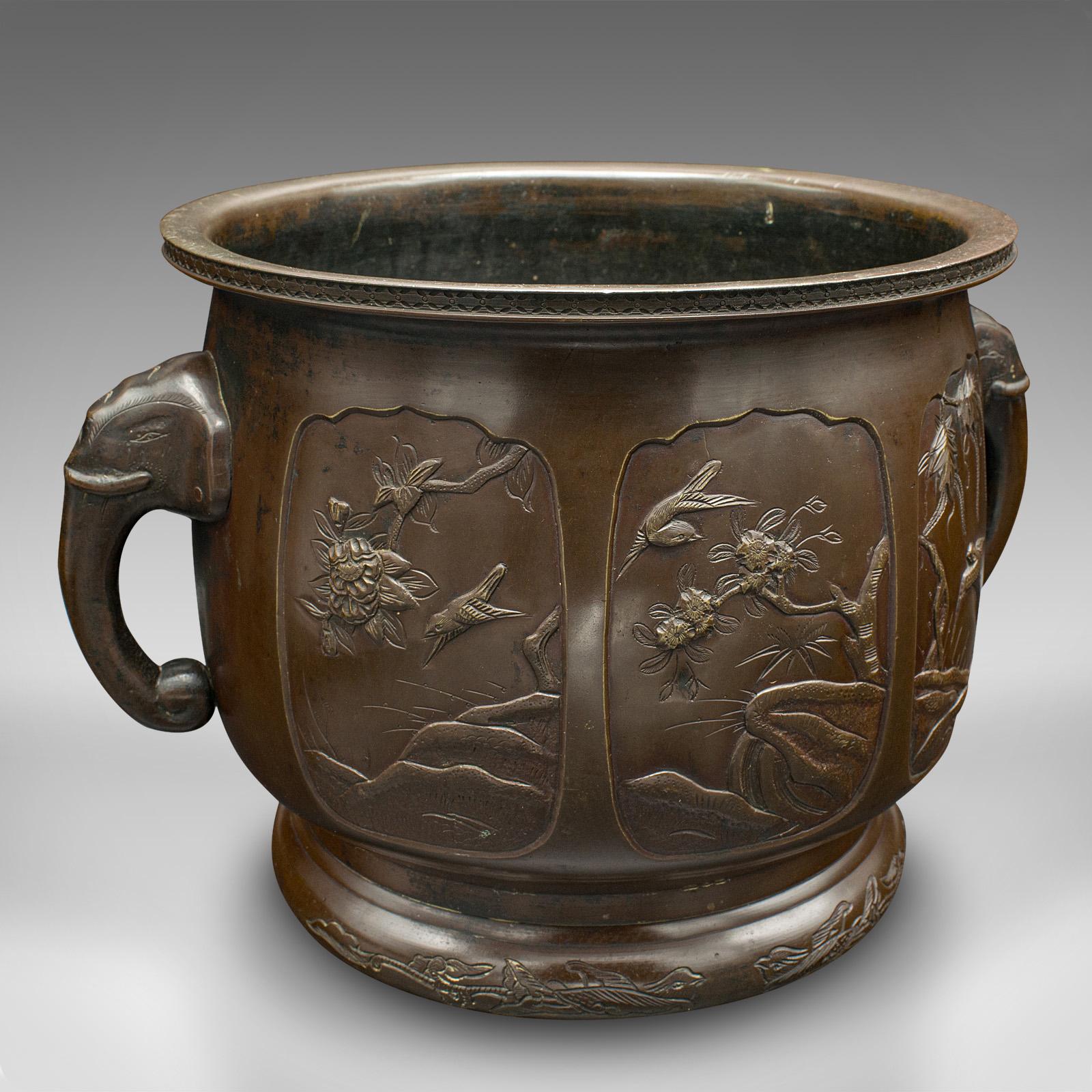 Antique Planter, Japanese, Bronze, Decorative Jardiniere, Edo c.1860 (1 of 12)