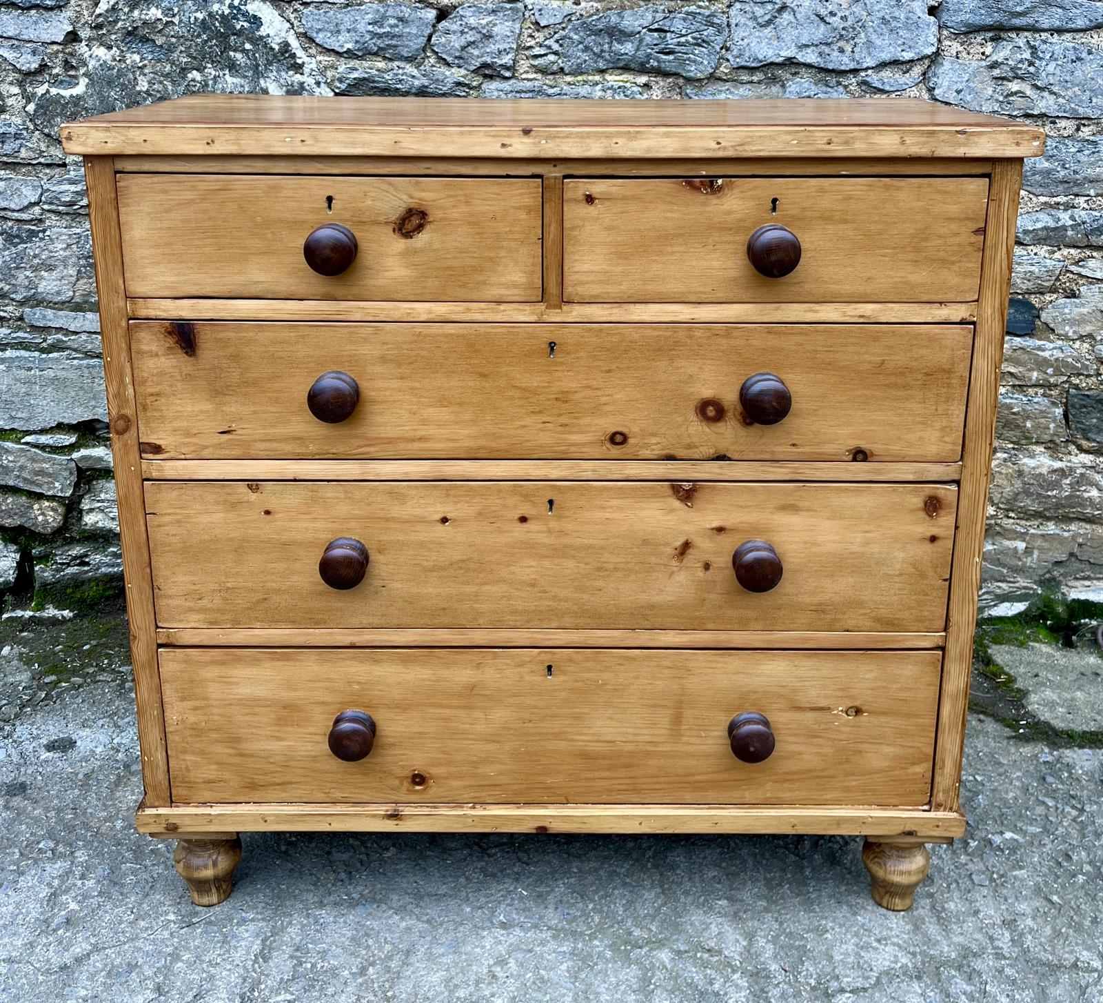 Antique Stripped Pine Chest of Drawers (1 of 15) Antique Stripped Pine Chest of Drawers (1 of 15)
