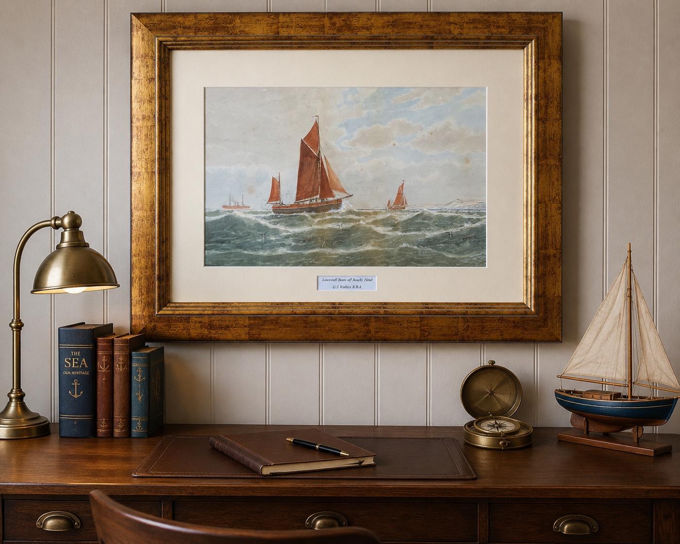 Lowestoft Seascape Watercolour Painting by George Stanfield Walters (1838-1924) (1 of 15) Lowestoft Seascape Watercolour Painting by George Stanfield Walters (1838-1924) (1 of 15)