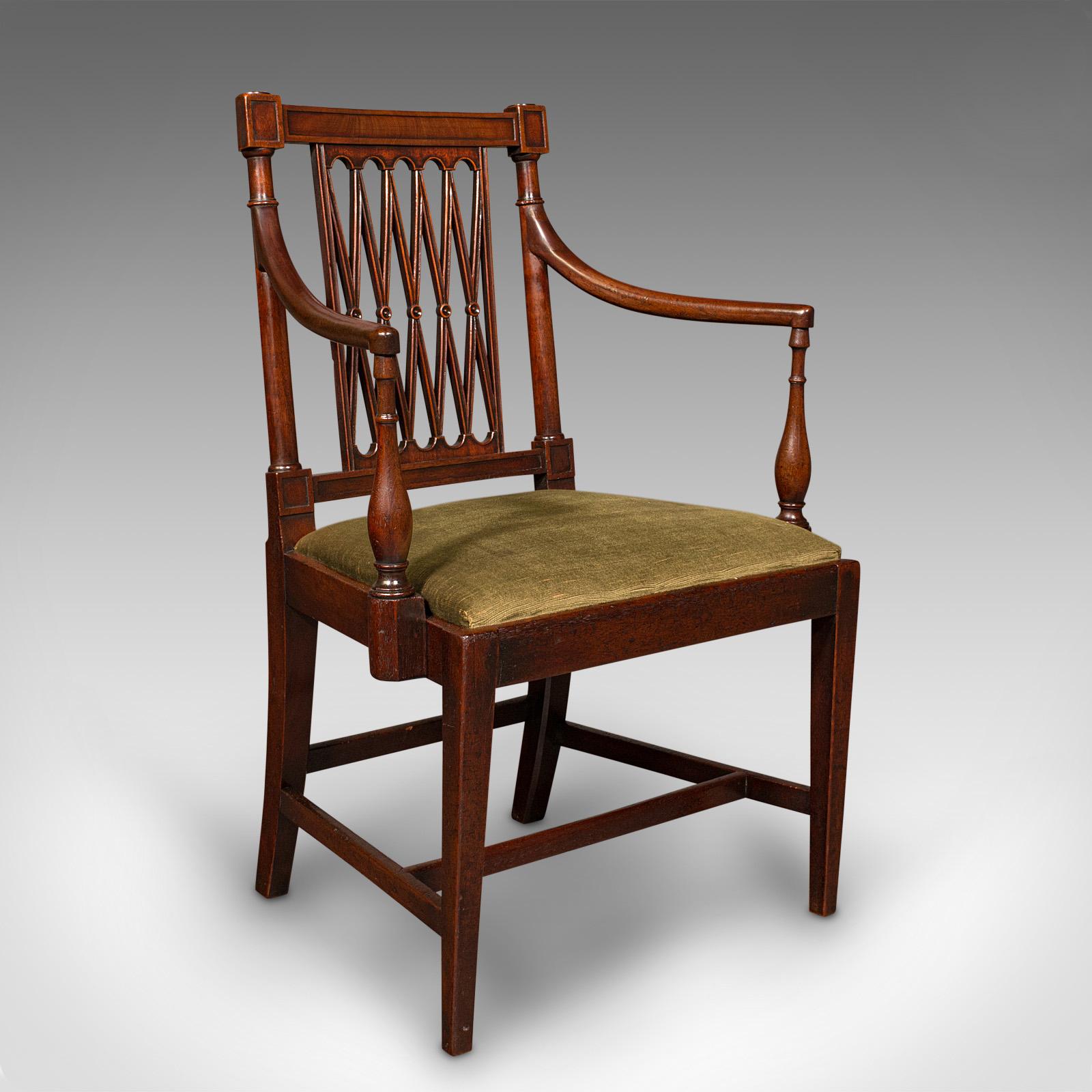 Antique Elbow Chair, English, Carver Seat, After Sheraton, Georgian c.1780 (1 of 11) Antique Elbow Chair, English, Carver Seat, After Sheraton, Georgian c.1780 (1 of 11)