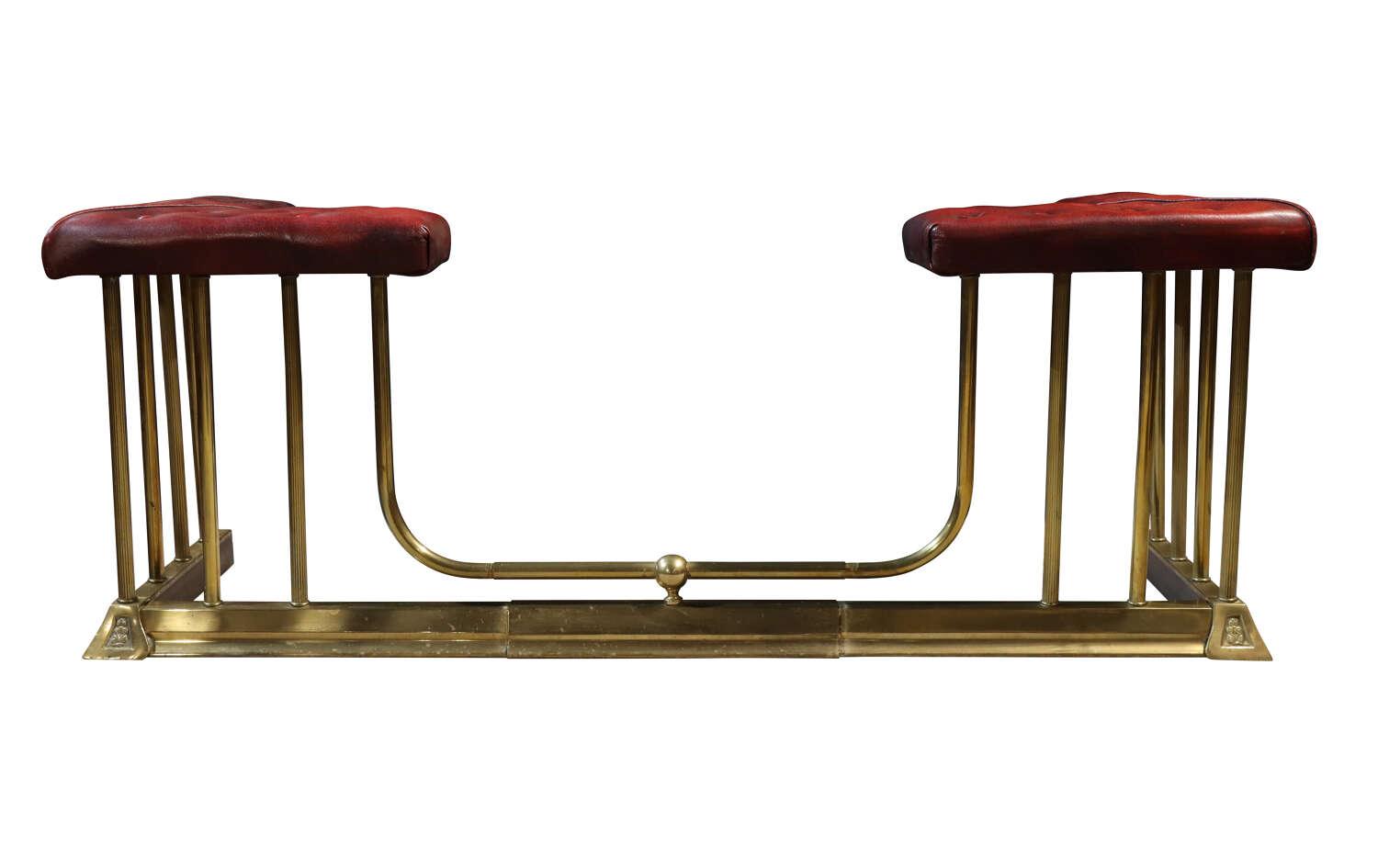 Early 20thc Brass Club Fender (1 of 4) Early 20thc Brass Club Fender (1 of 4)