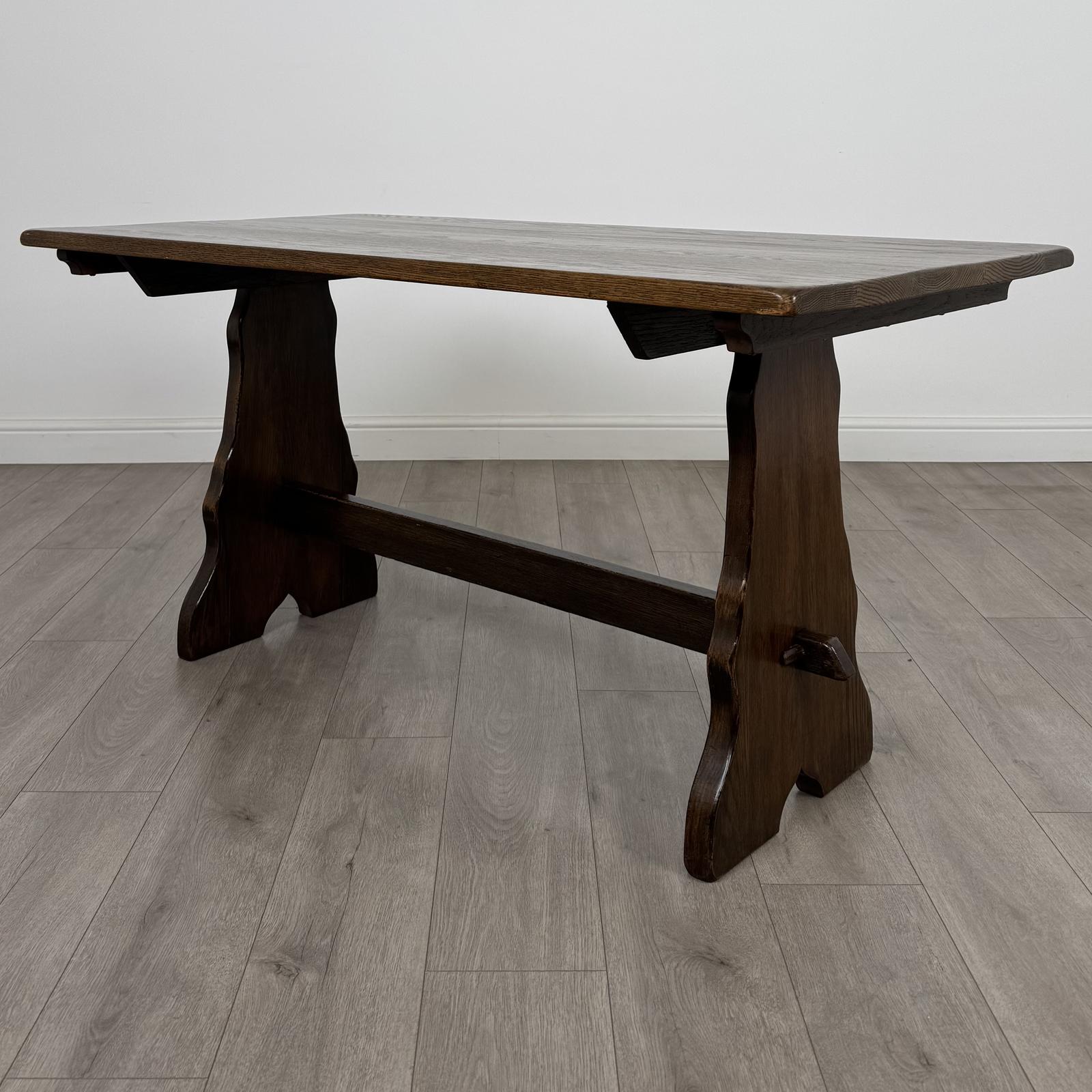 Antique 20th Century Refractory Style Dining Table In Oak (1 of 6)