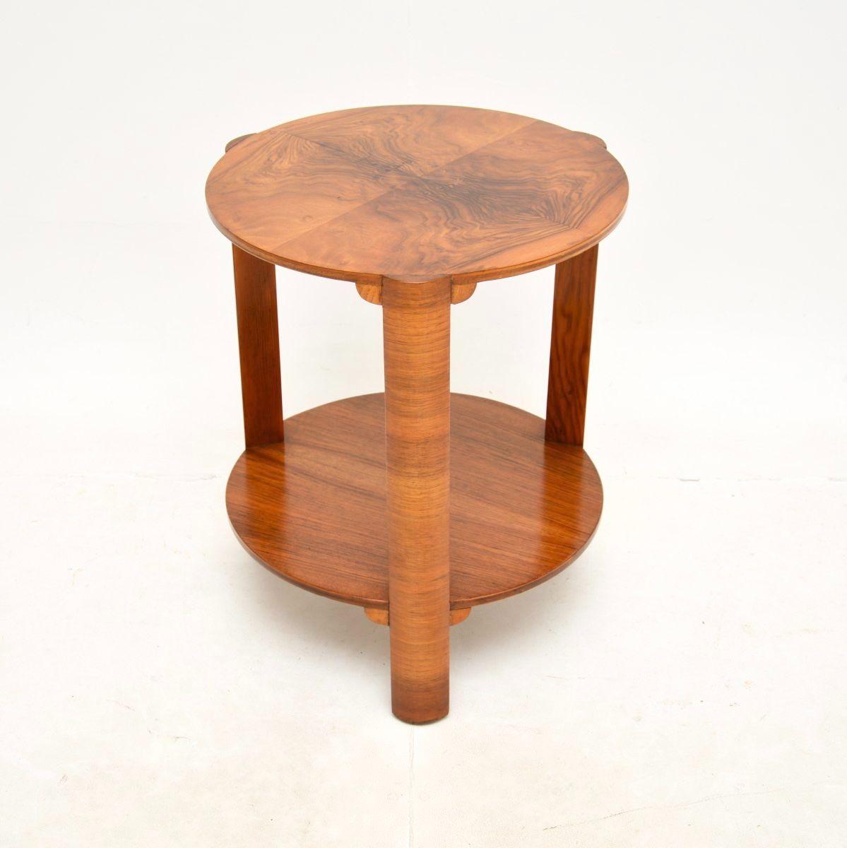 Art Deco Figured Walnut Occasional Side Table (1 of 6) Art Deco Figured Walnut Occasional Side Table (1 of 6)