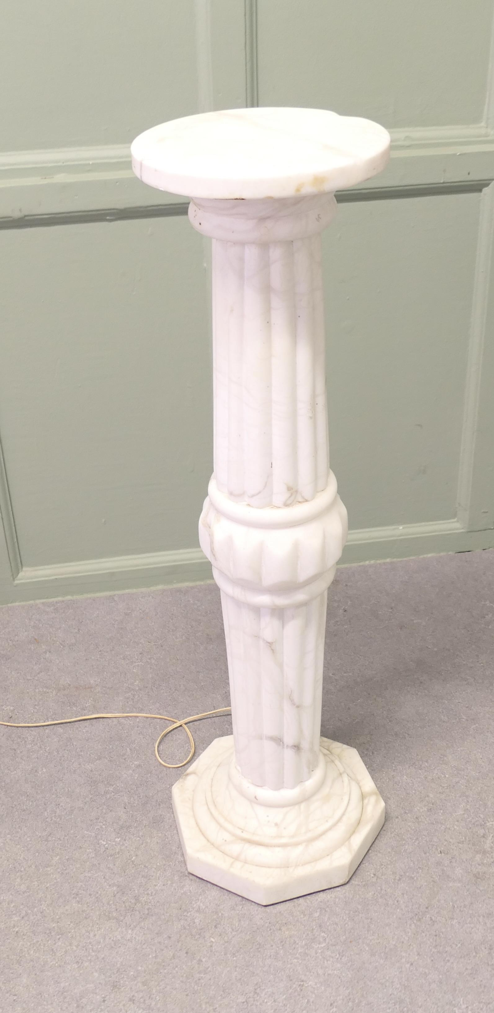 19th Century French Marble Illuminated Torchere Column (1 of 6) 19th Century French Marble Illuminated Torchere Column (1 of 6)