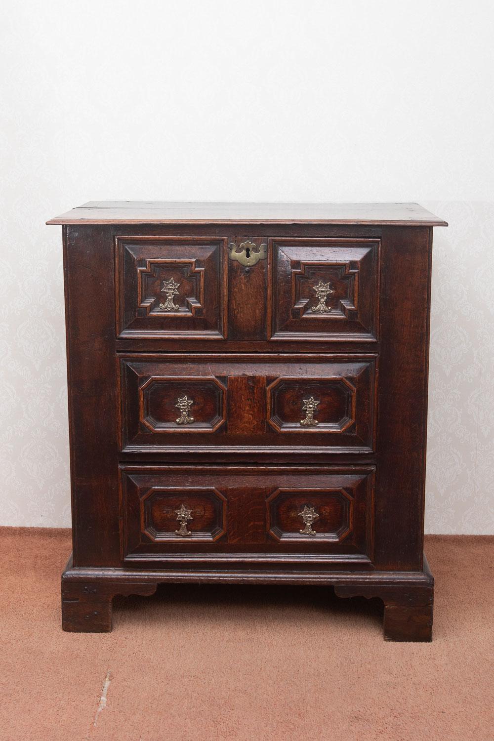 Small Sized Jacobean Oak Chest of Drawers (1 of 11)