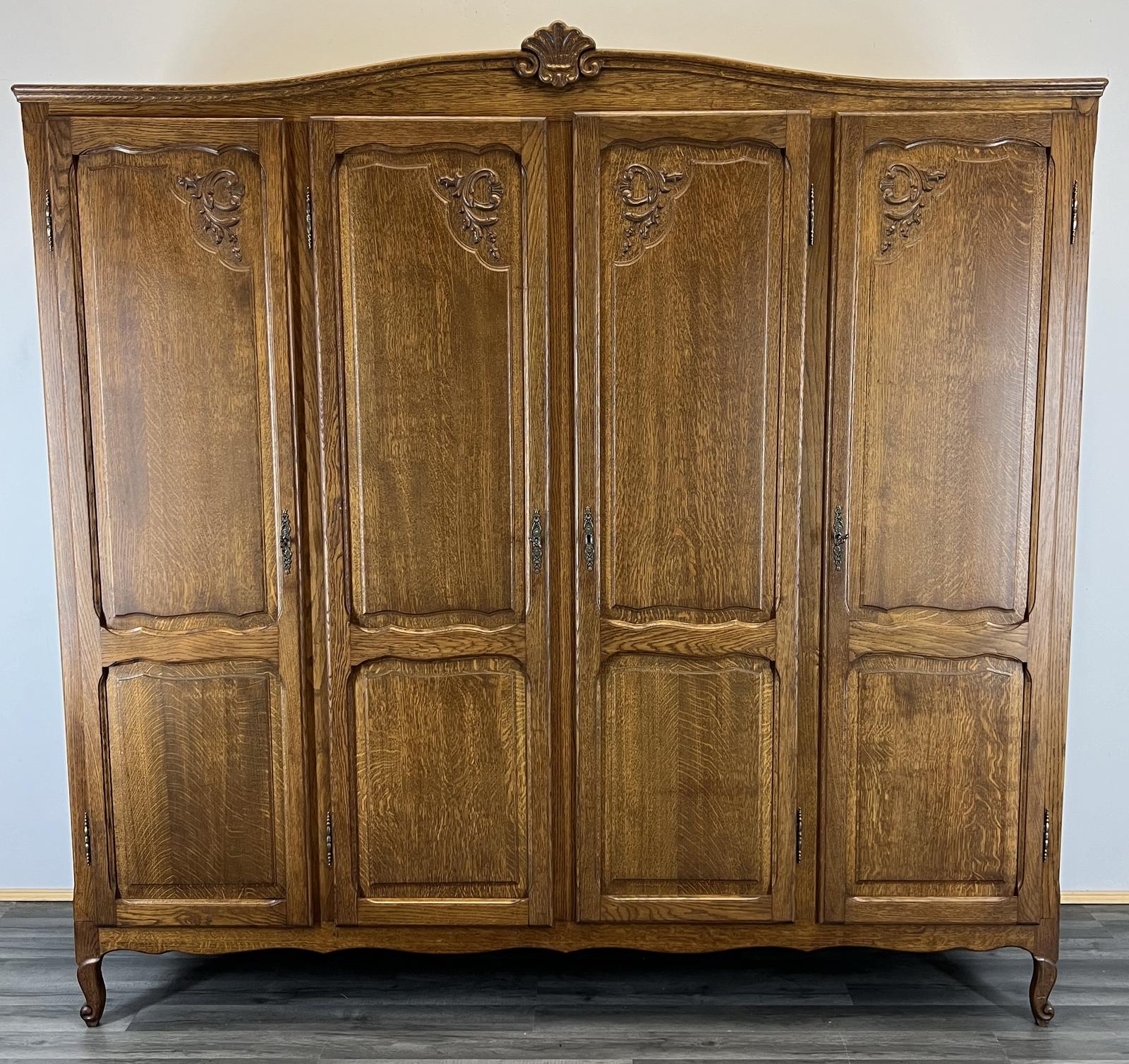 Amazing French Carved 4 Door Armoire Wardrobe (1 of 7) Amazing French Carved 4 Door Armoire Wardrobe (1 of 7)